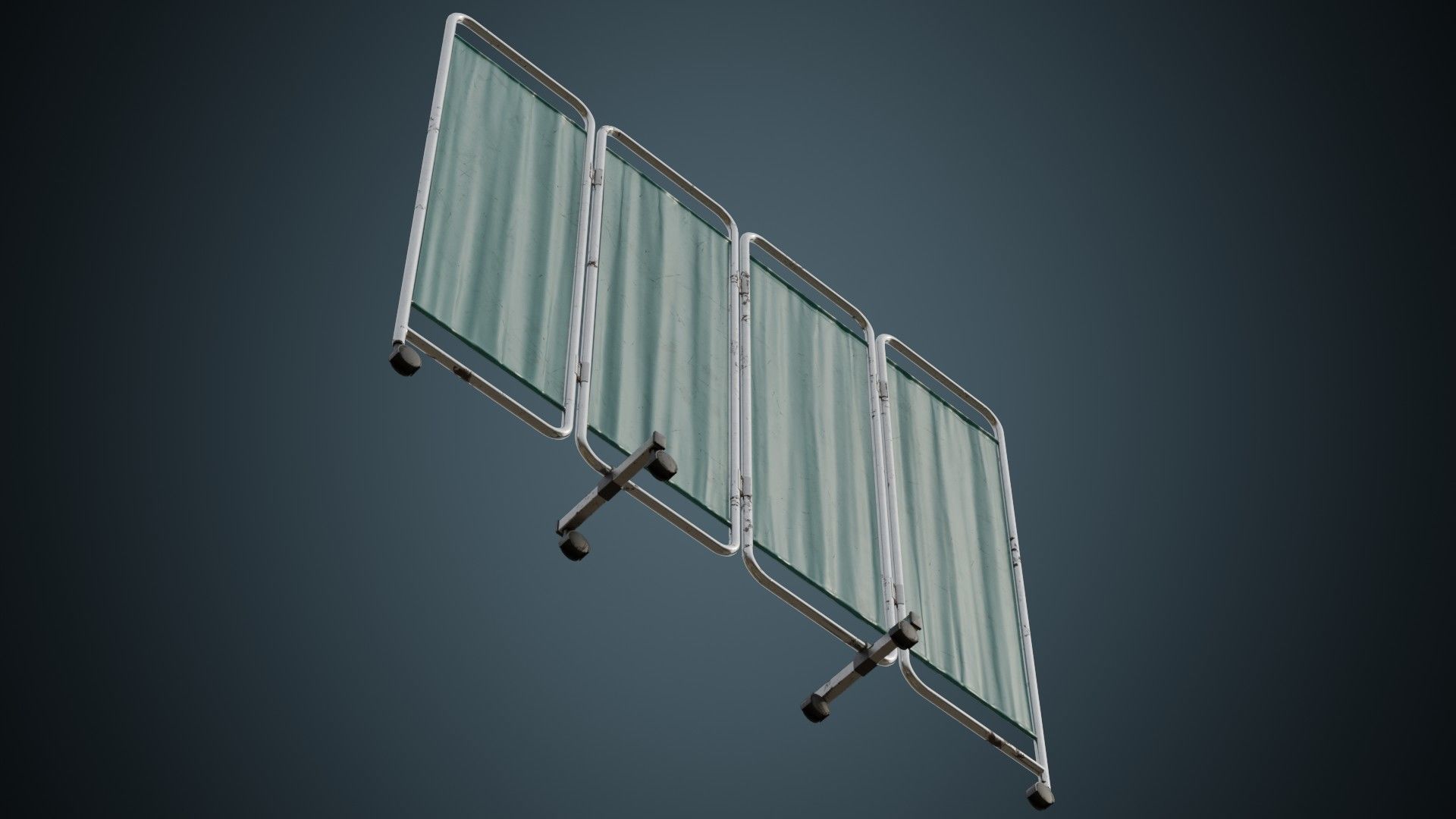 Standing Curtain 1B Low-poly 3D model_2