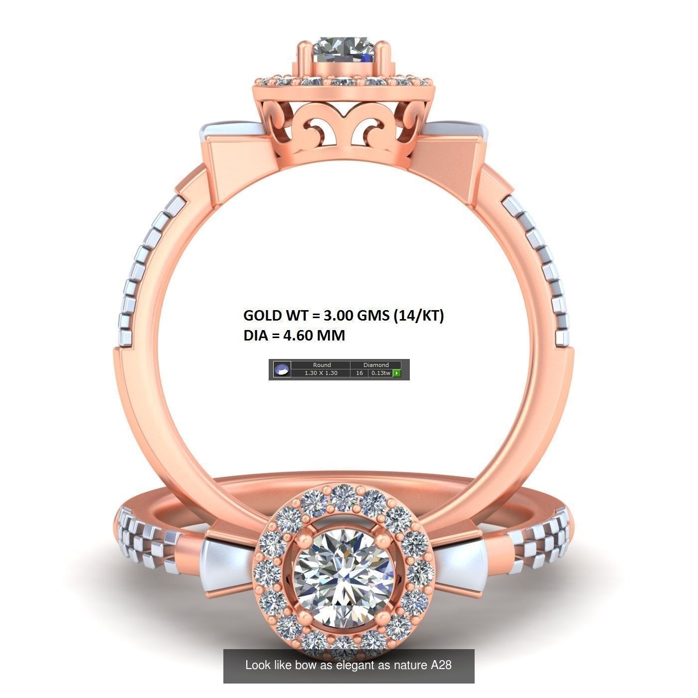 Mega 36 Rings For Women With Stylish And Classic New Design 3D Model Collection_31