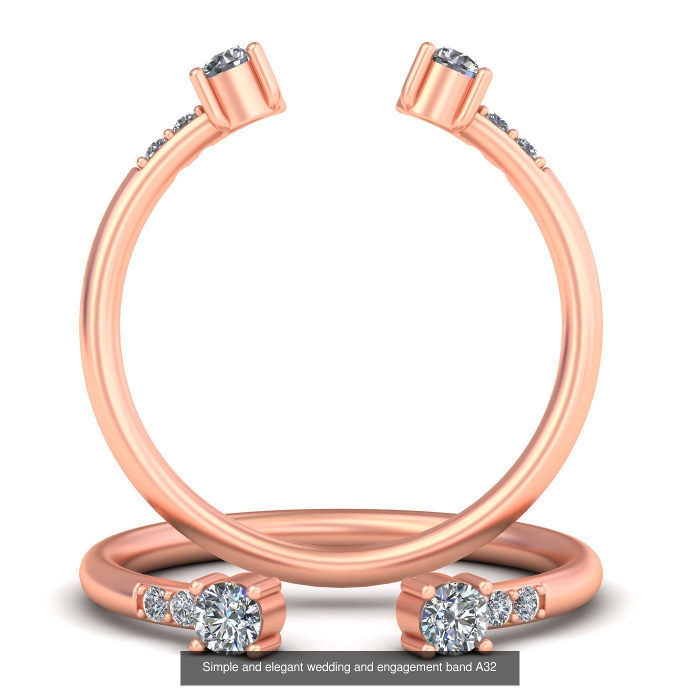 Mega 36 Rings For Women With Stylish And Classic New Design 3D Model Collection_26