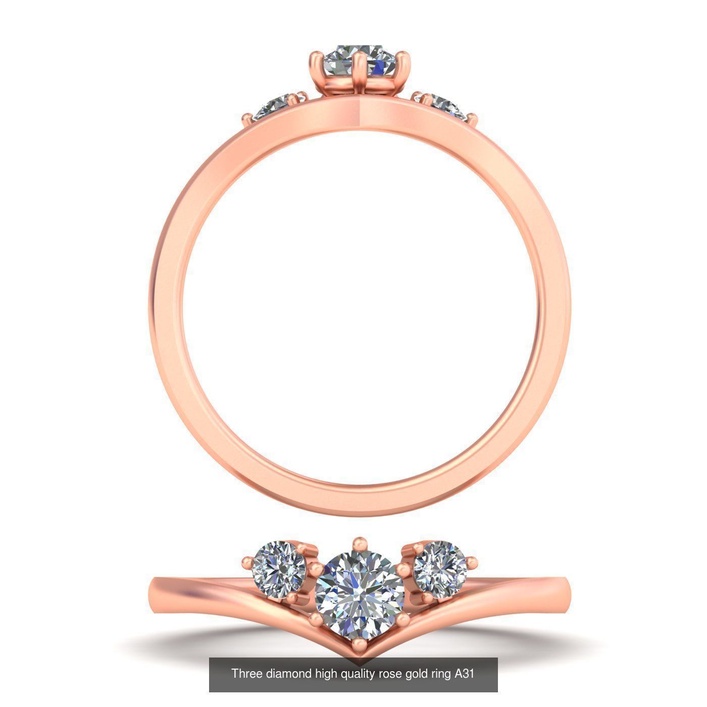 Mega 36 Rings For Women With Stylish And Classic New Design 3D Model Collection_27