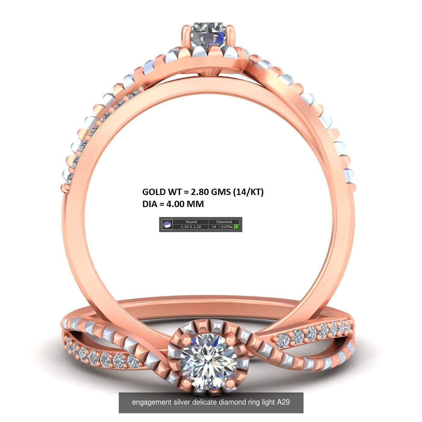 Mega 36 Rings For Women With Stylish And Classic New Design 3D Model Collection_30