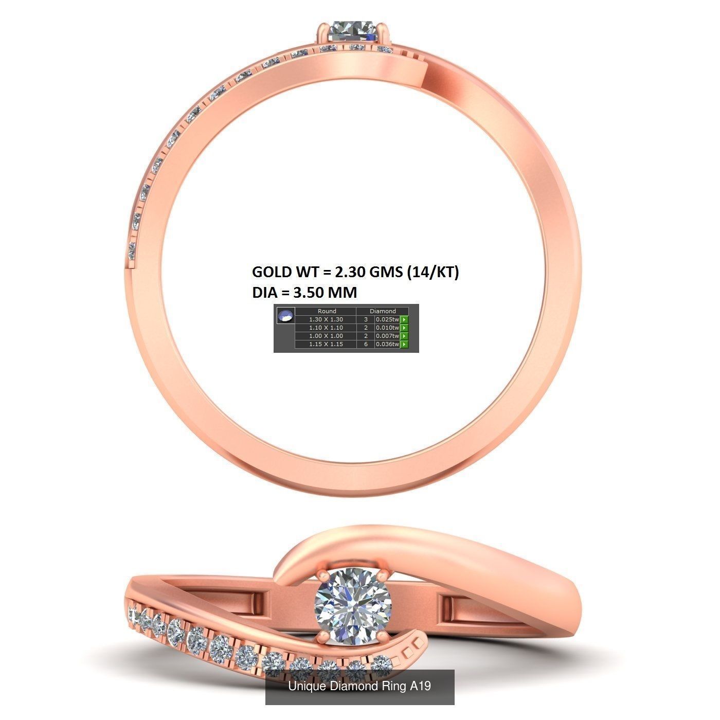 Mega 36 Rings For Women With Stylish And Classic New Design 3D Model Collection_41