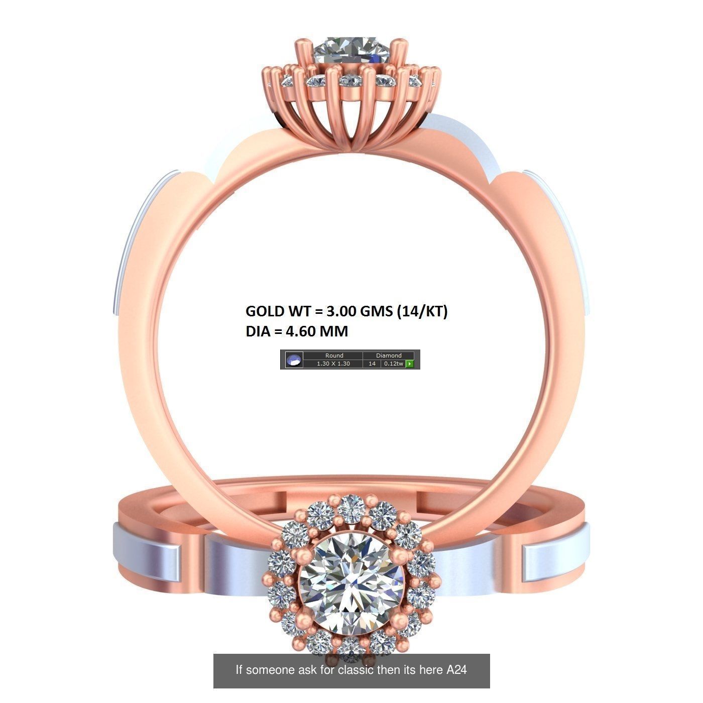Mega 36 Rings For Women With Stylish And Classic New Design 3D Model Collection_35