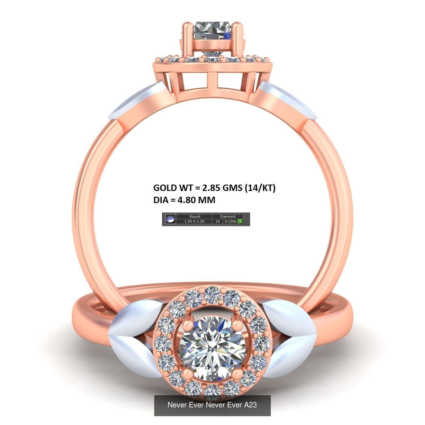 Mega 36 Rings For Women With Stylish And Classic New Design 3D Model Collection_36