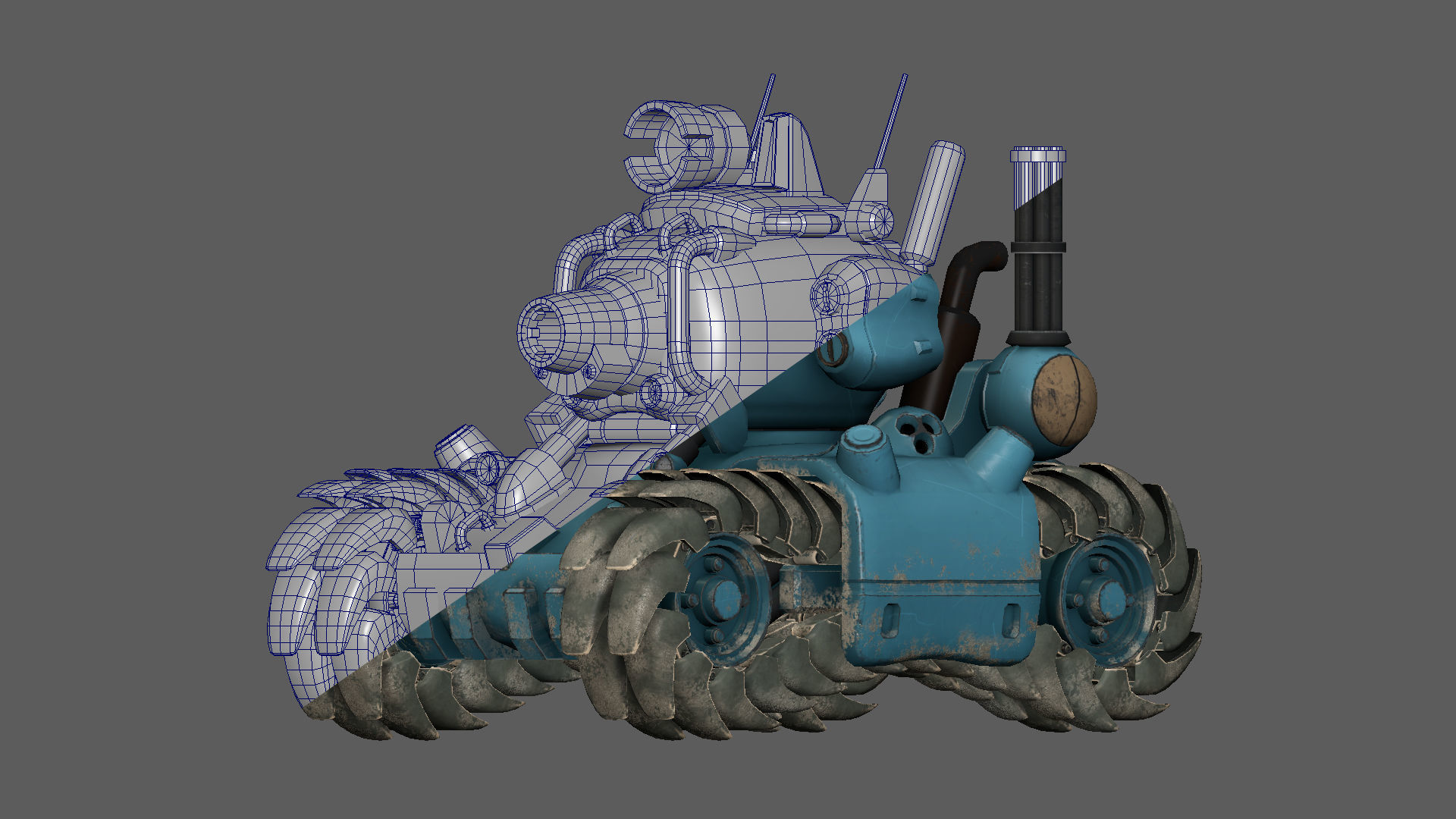 Metal Slug SV 001Fanarts Low-poly 3D model Low-poly 3D model_9