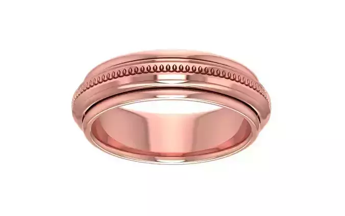 Plain Gold Women Wedding Band 3dm STL OBJ FBX Render Details