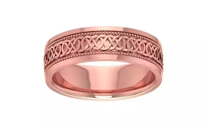 Plain Gold Women Wedding Band 3dm STL OBJ FBX Render Details