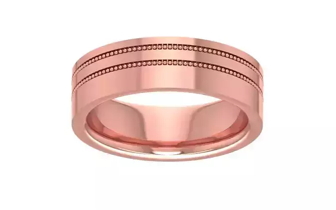 Plain Gold Women Wedding Band 3dm STL OBJ FBX Render Details