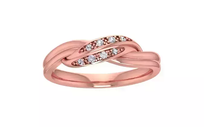 Round Diamond Wedding Band 3dm STL OBJ FBX Render Details