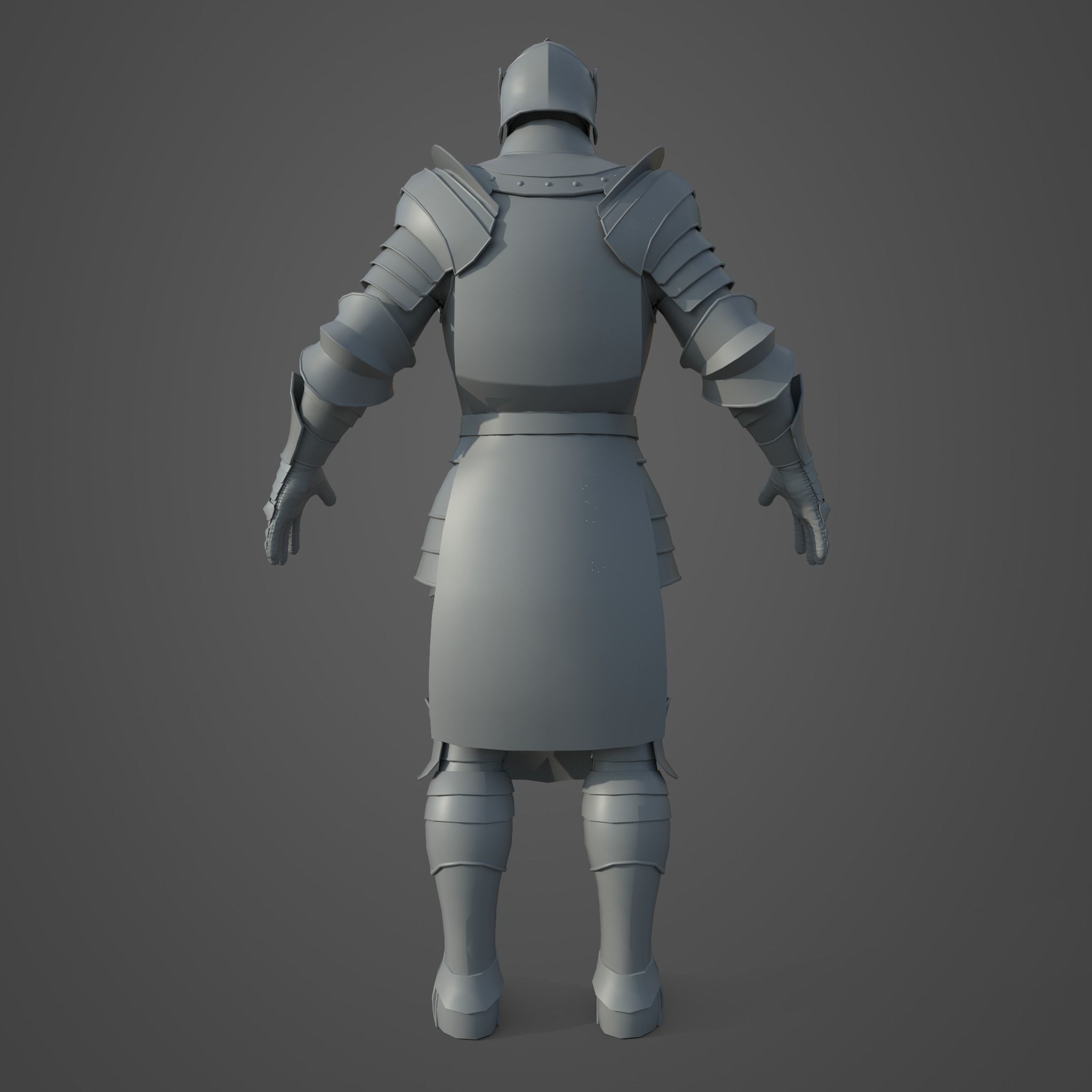 Medieval Armor Basemesh 3D model_4