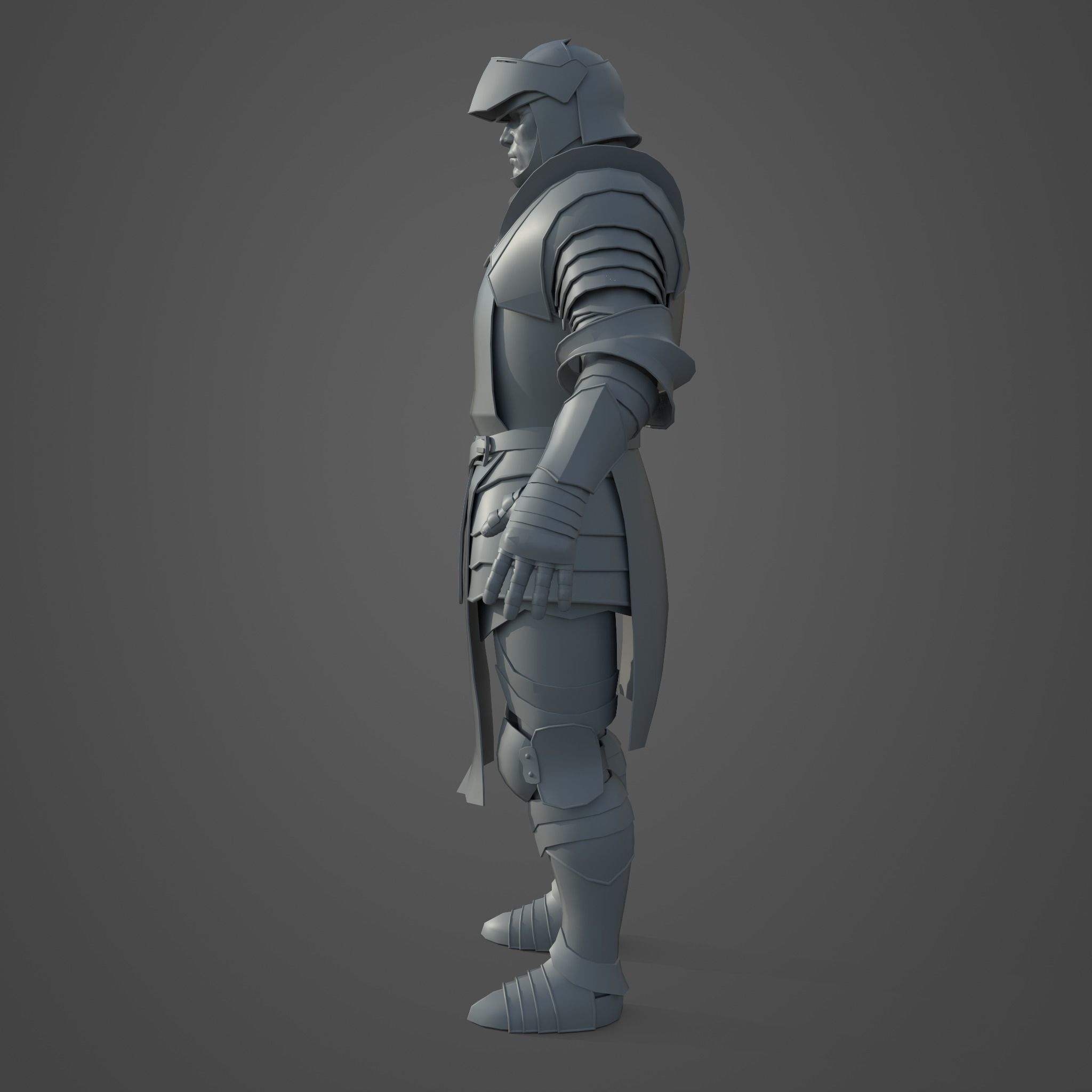 Medieval Armor Basemesh 3D model_3