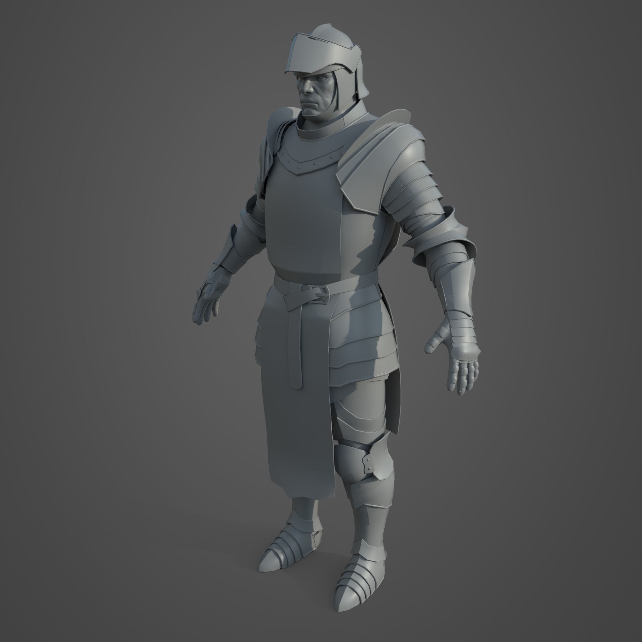 Medieval Armor Basemesh 3D model_5