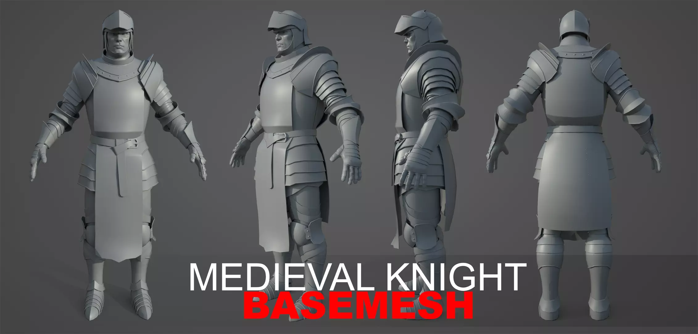 Medieval Armor Basemesh 3D model_0