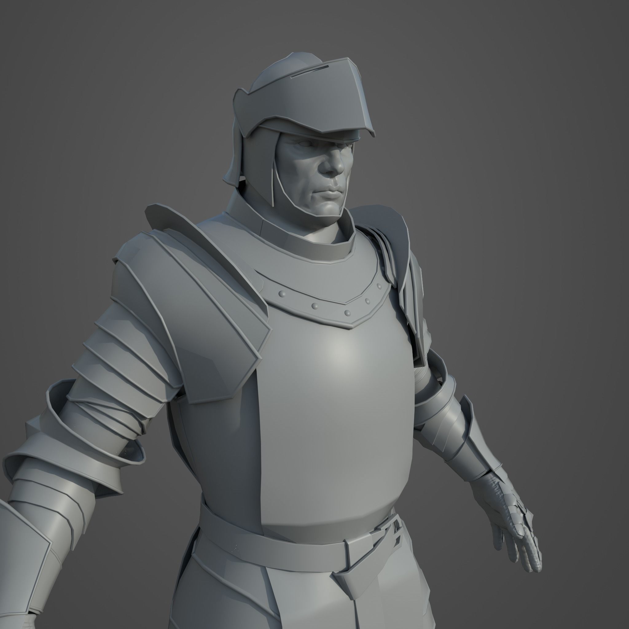 Medieval Armor Basemesh 3D model_6