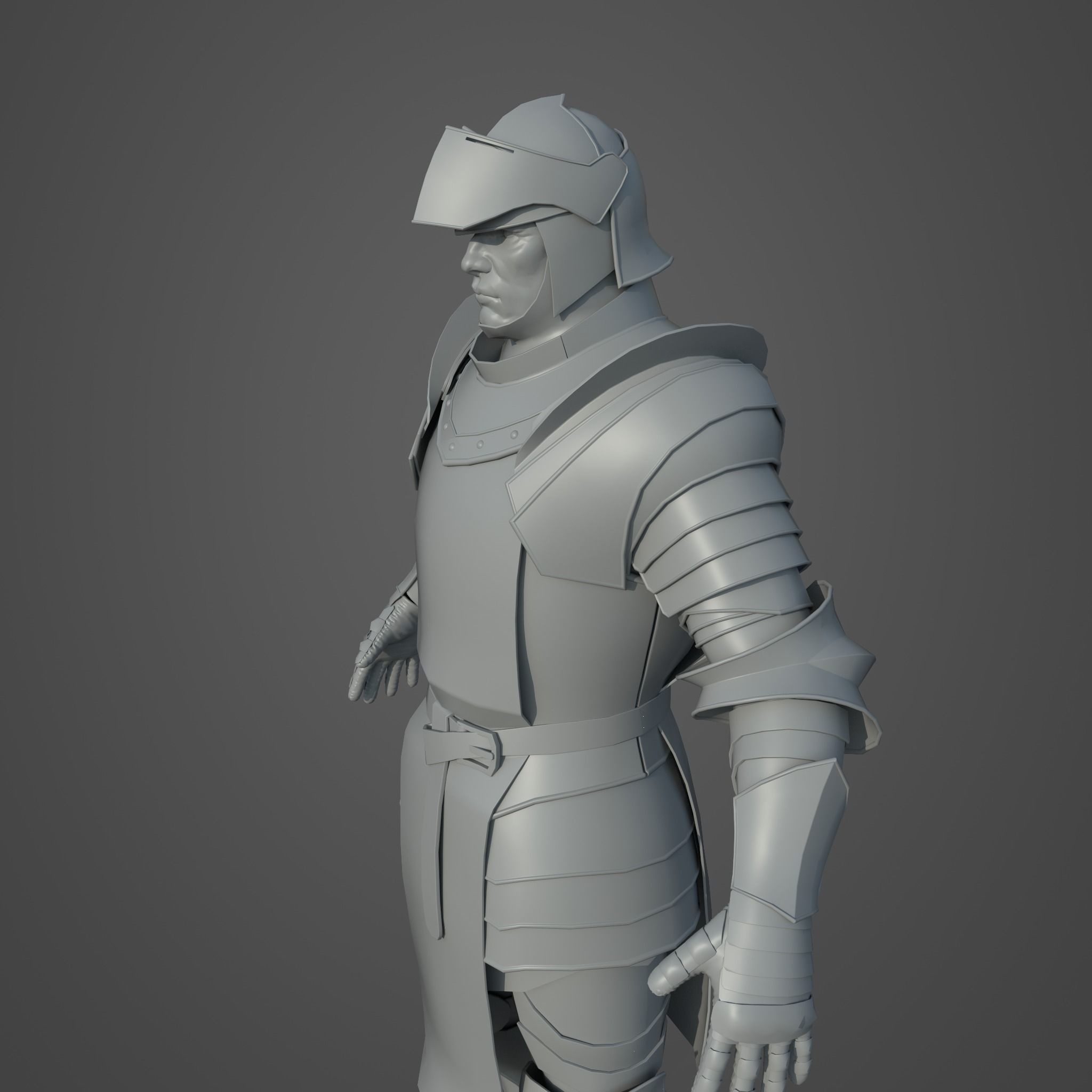 Medieval Armor Basemesh 3D model_8