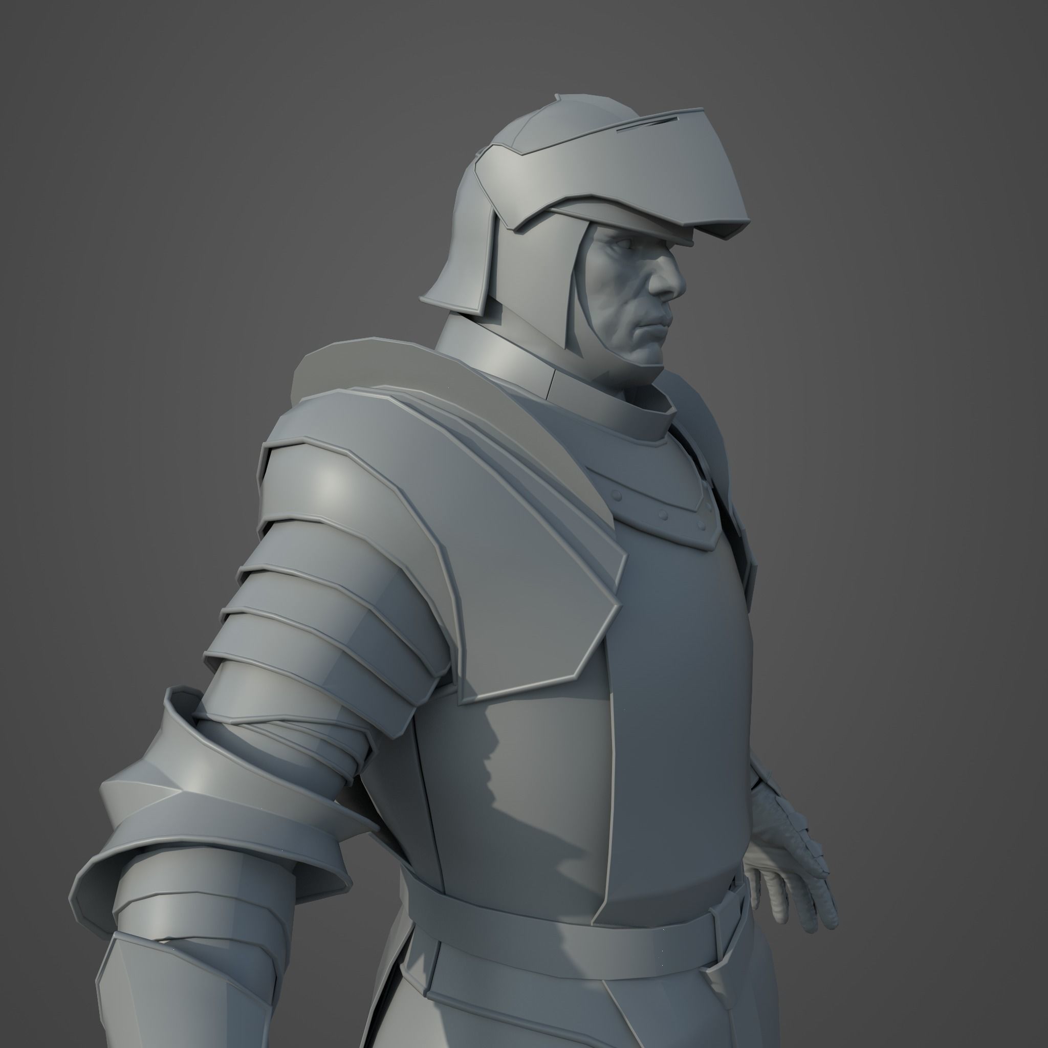 Medieval Armor Basemesh 3D model_10