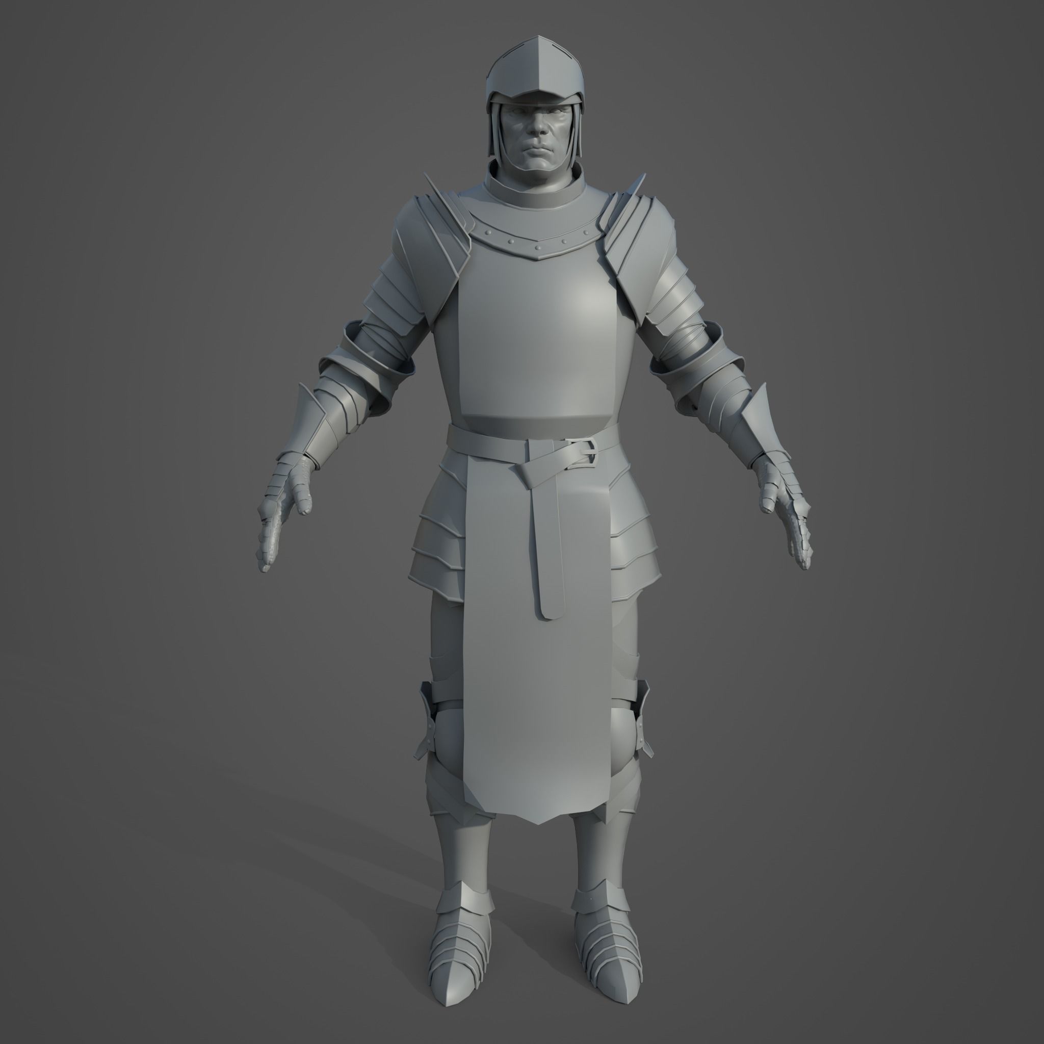 Medieval Armor Basemesh 3D model_1