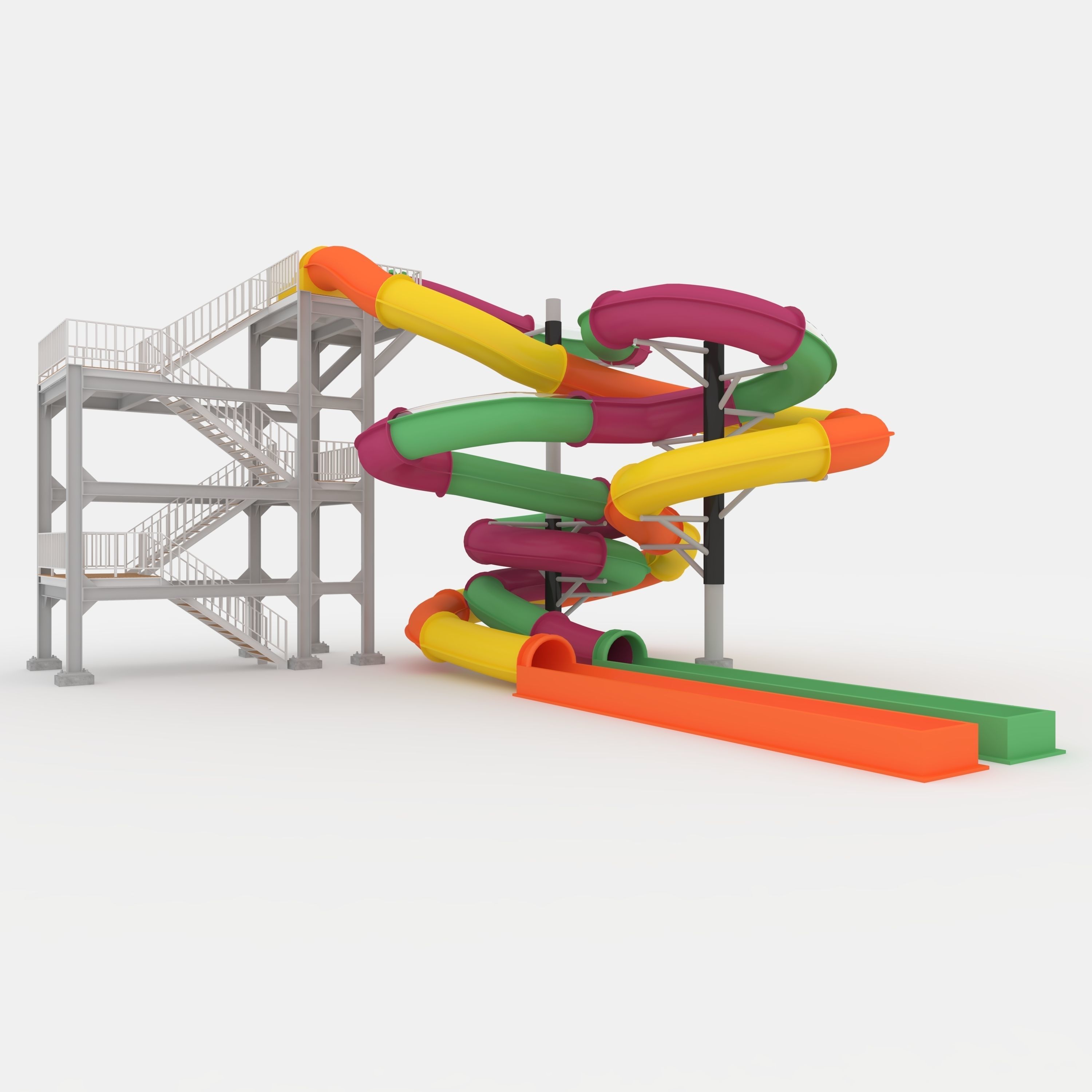 Waterpark Slide 3 3D model_2