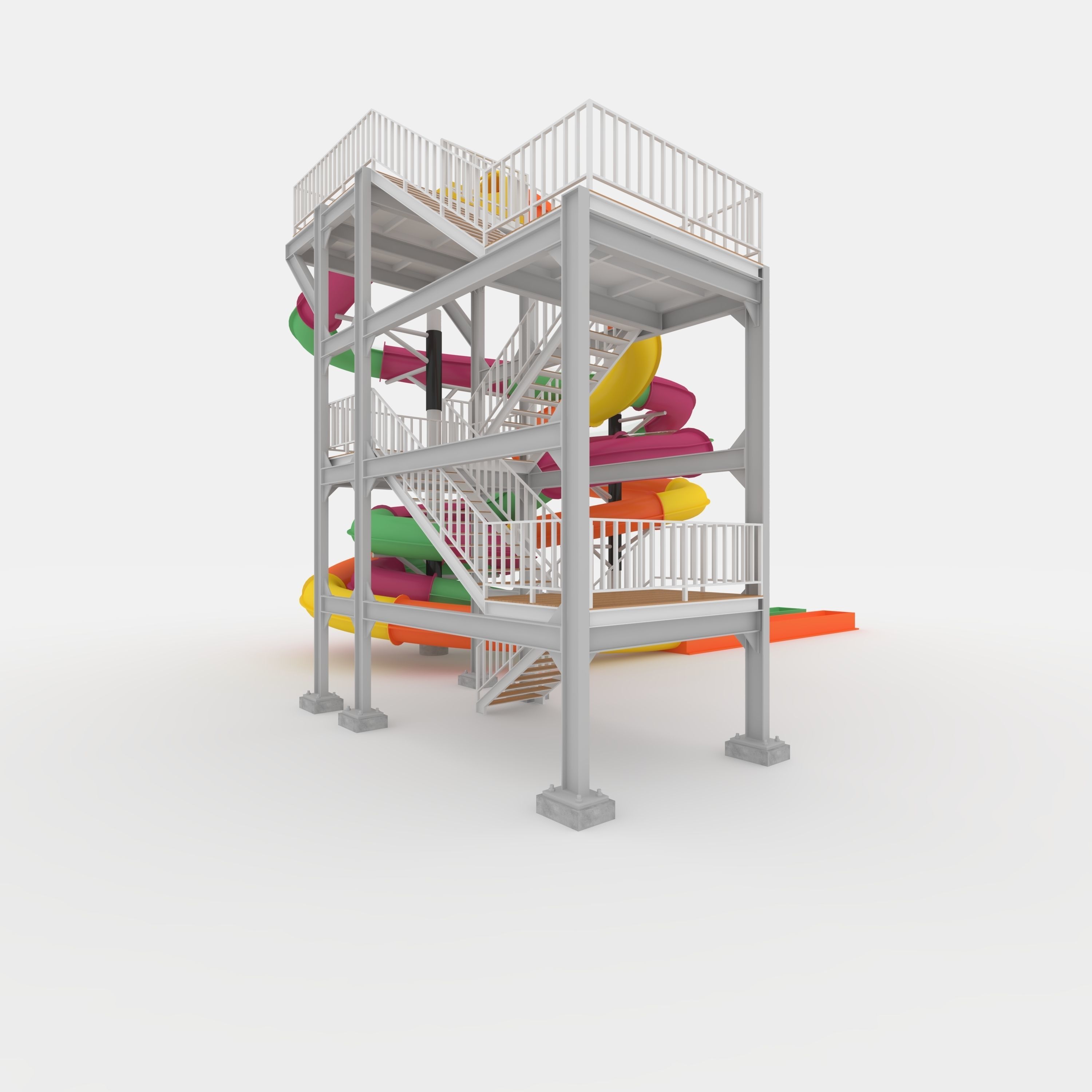 Waterpark Slide 3 3D model_14
