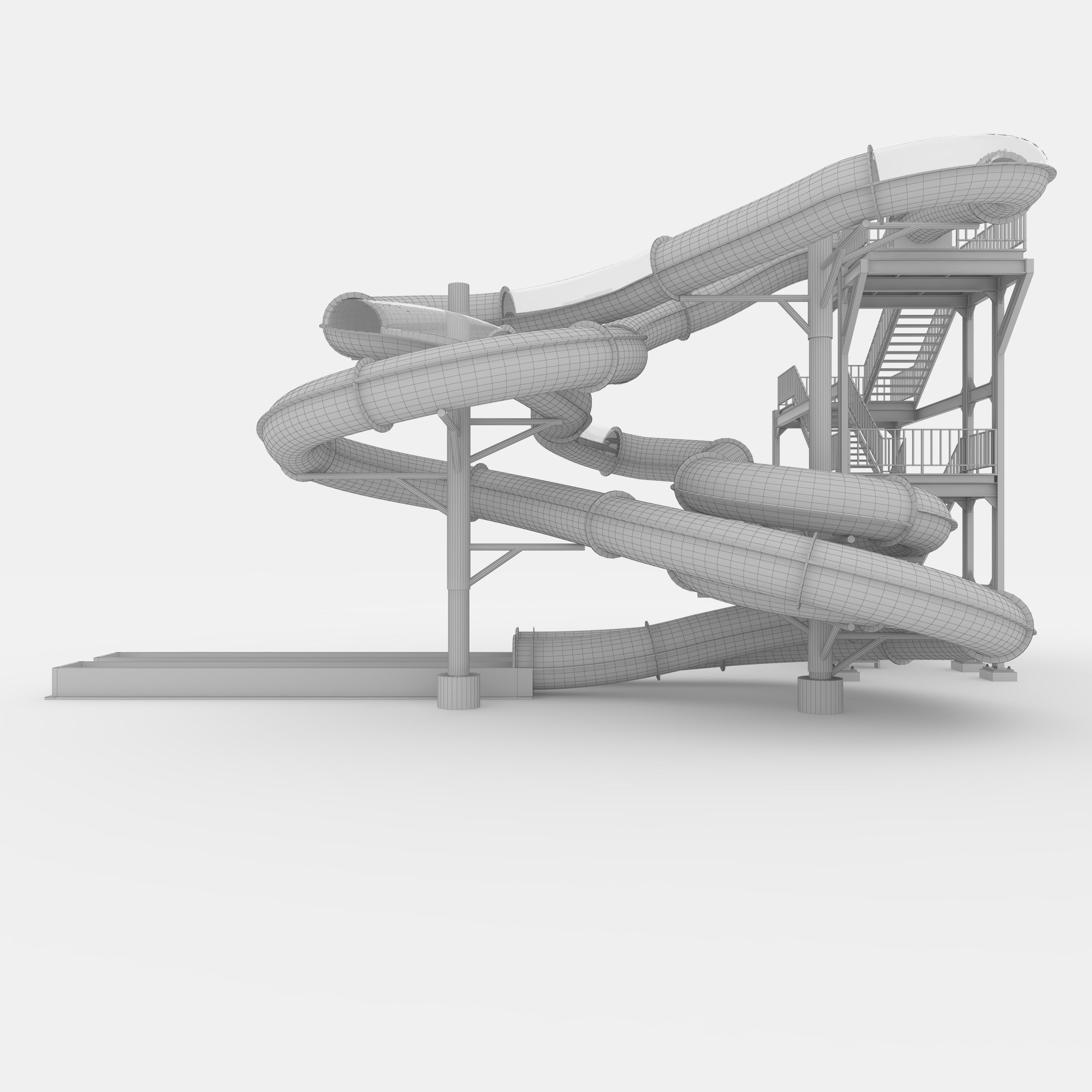 Waterpark Slide 3 3D model_9