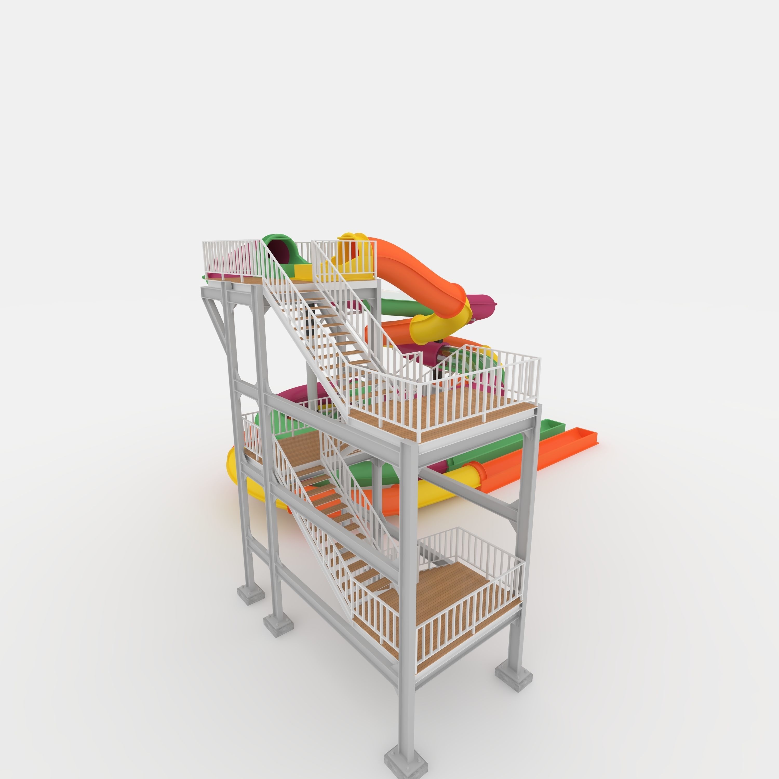 Waterpark Slide 3 3D model_28