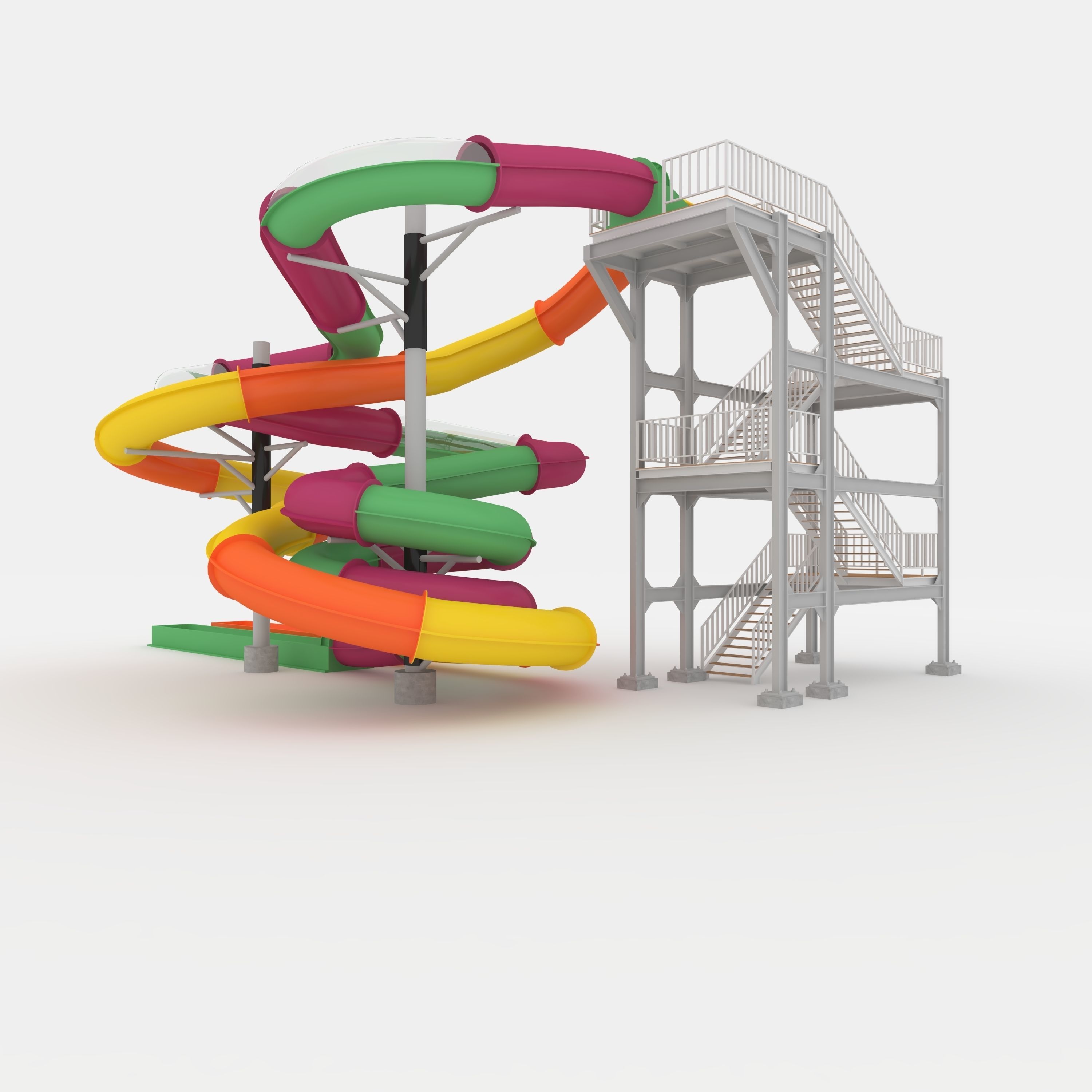 Waterpark Slide 3 3D model_10
