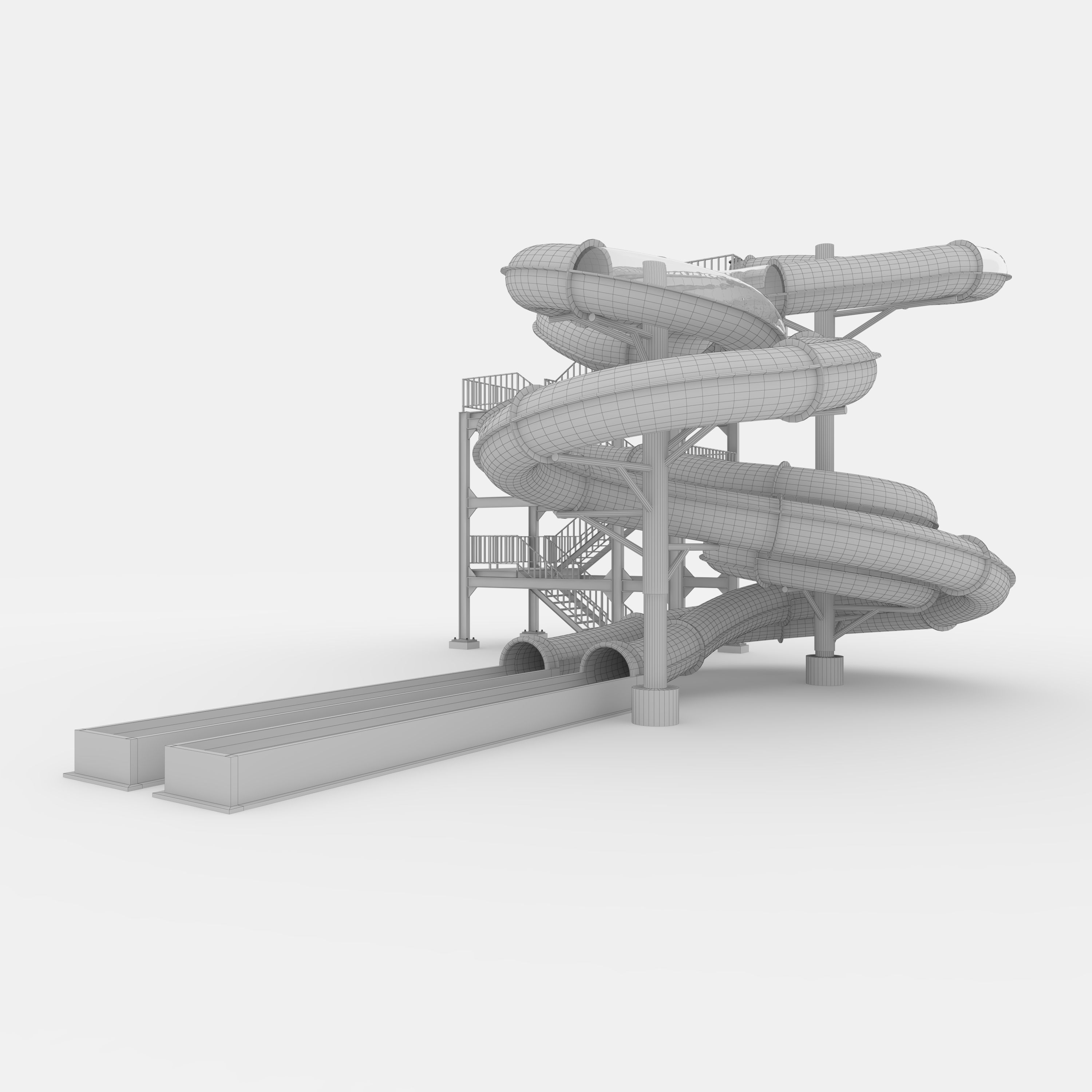 Waterpark Slide 3 3D model_7