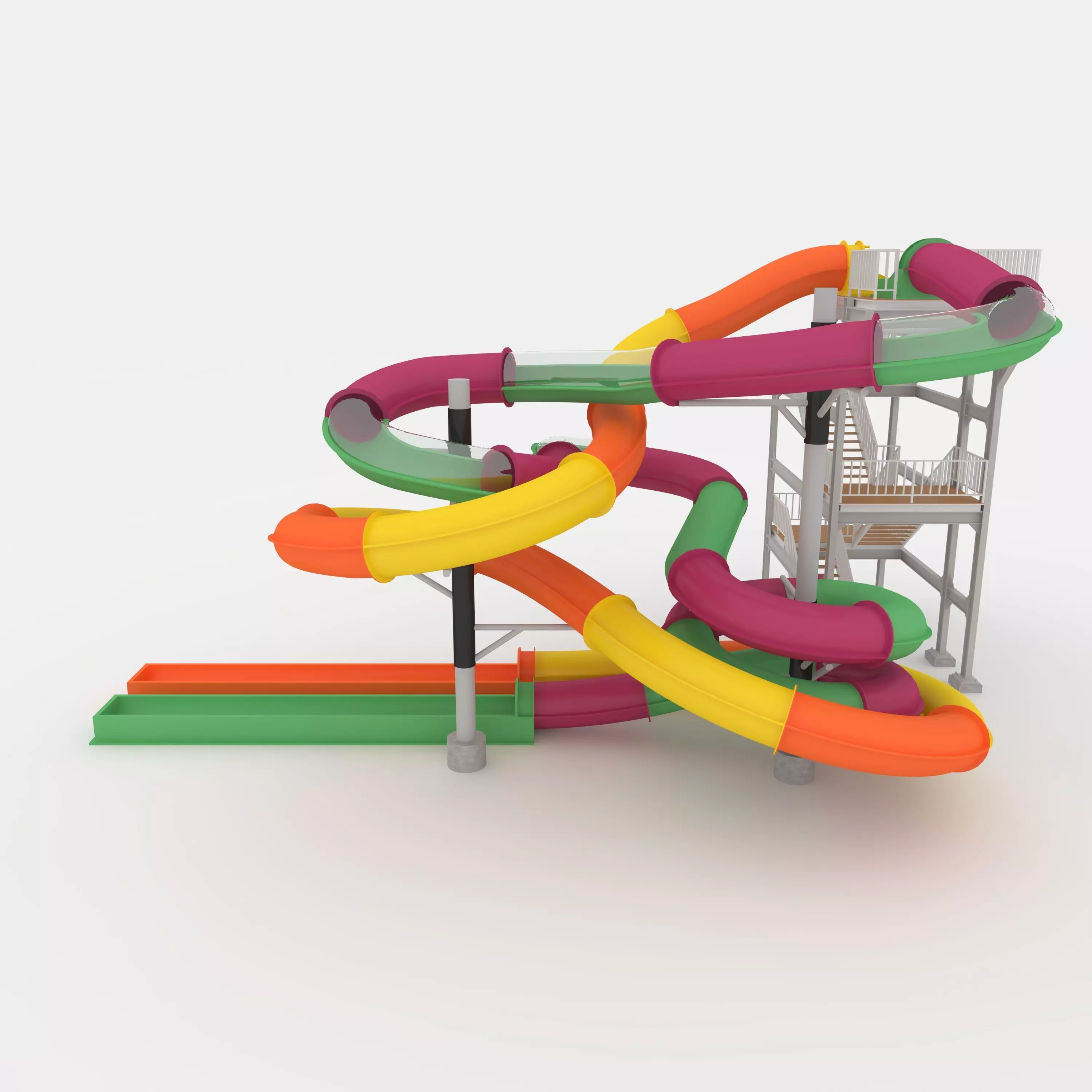 Waterpark Slide 3 3D model_0