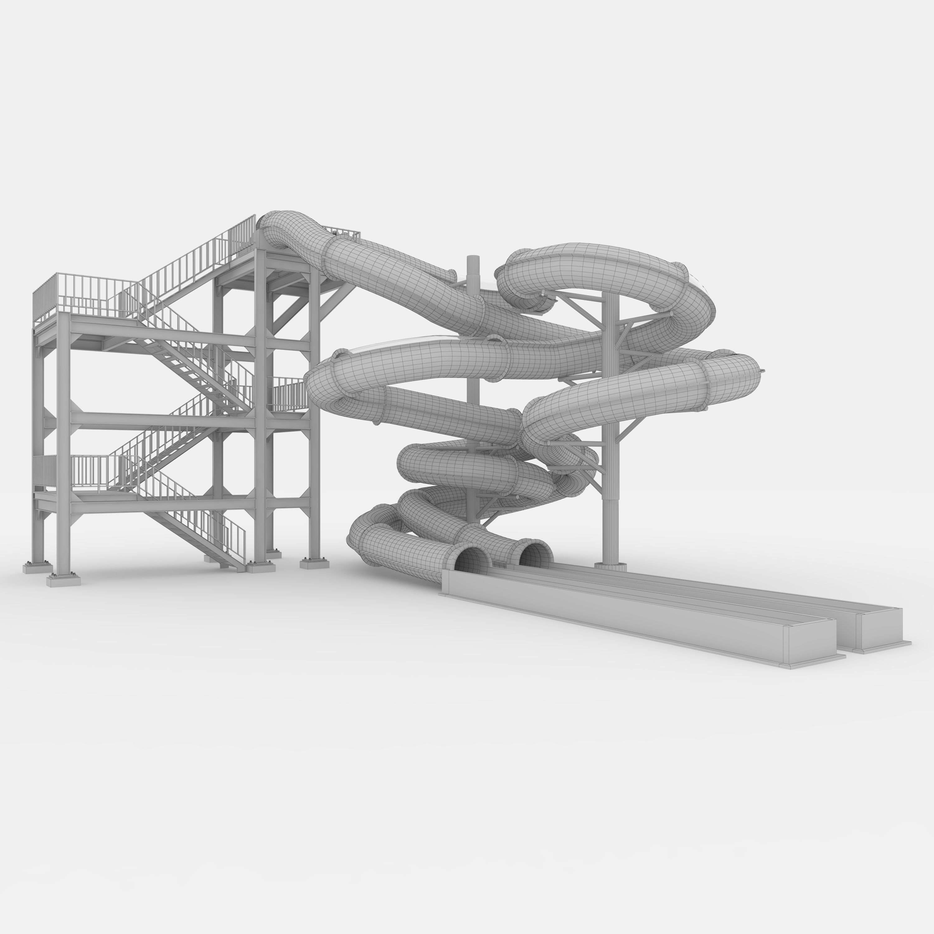Waterpark Slide 3 3D model_3