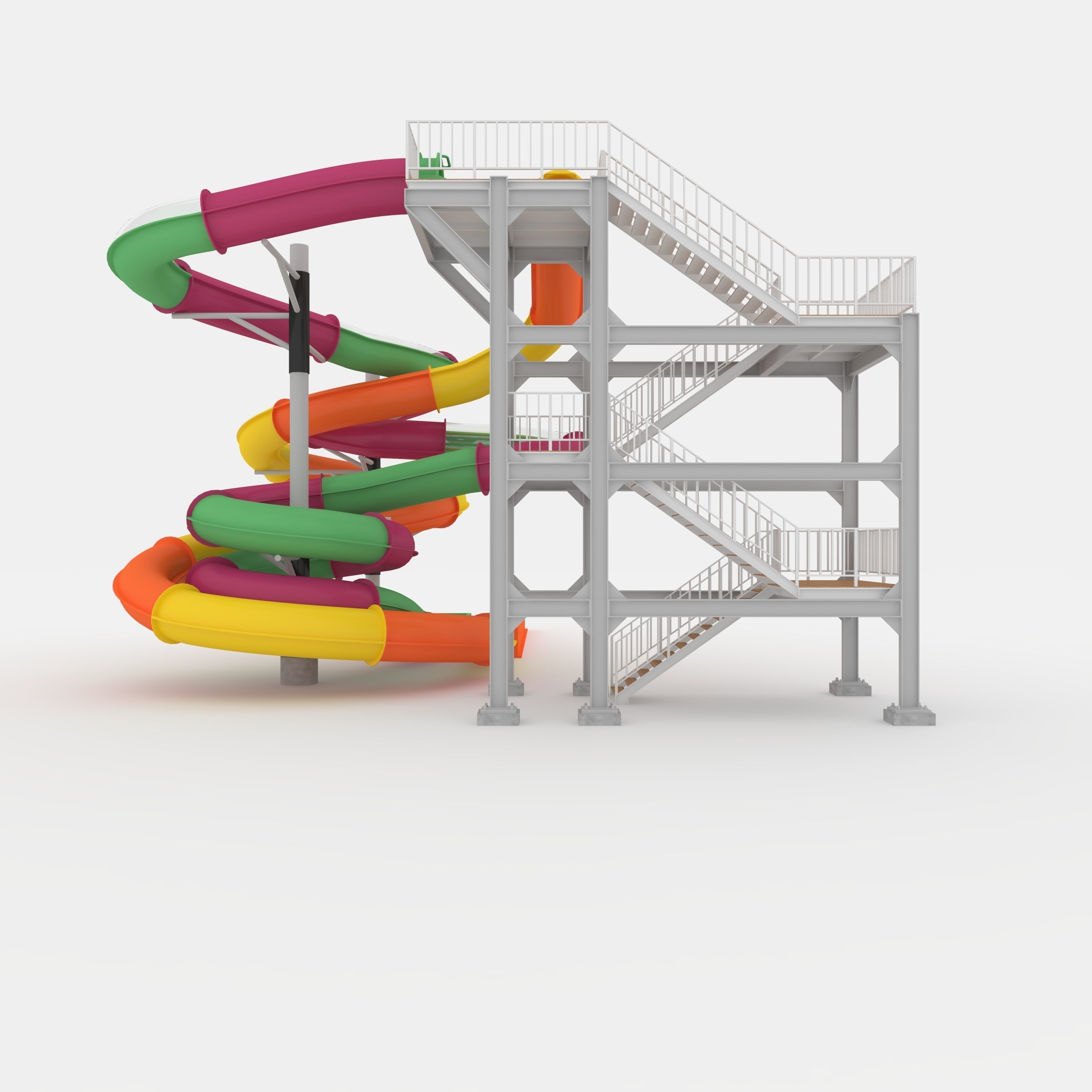 Waterpark Slide 3 3D model_12