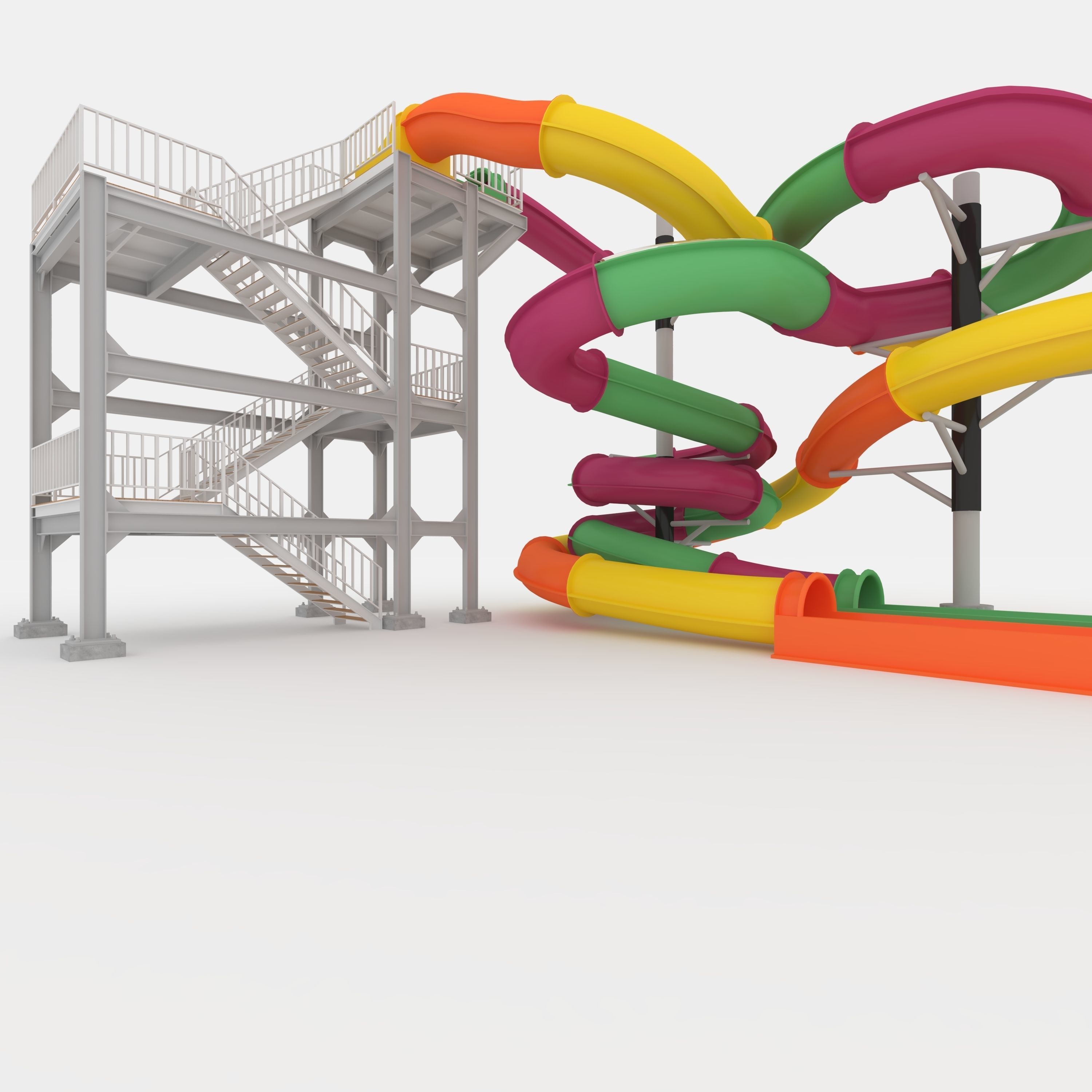 Waterpark Slide 3 3D model_32