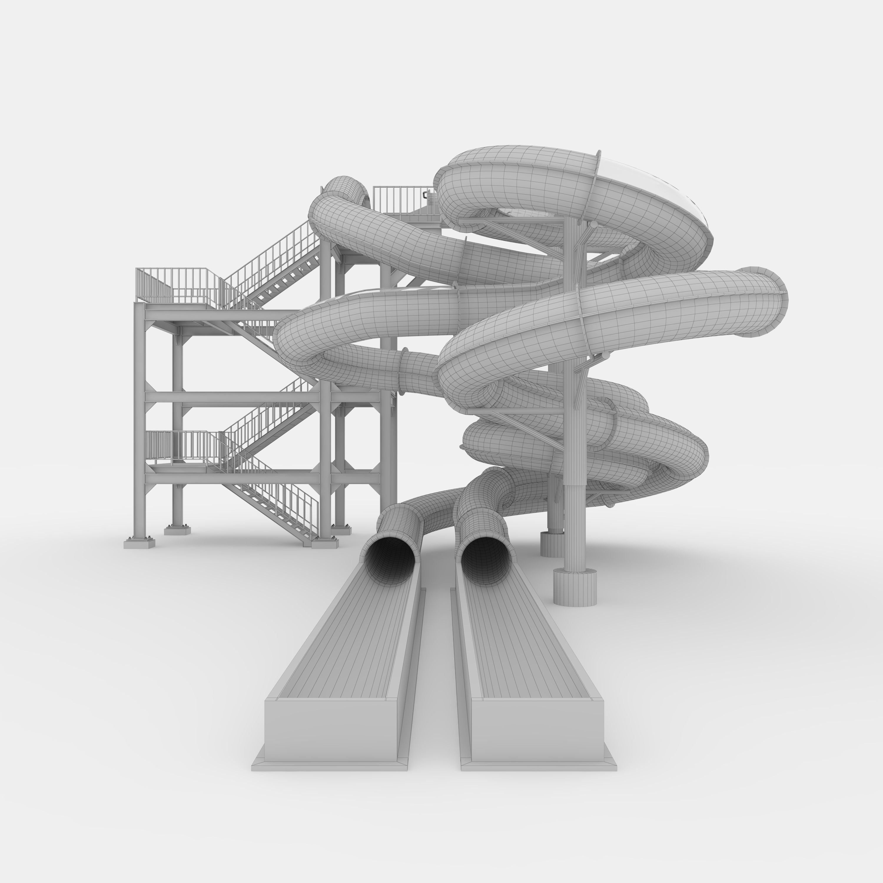 Waterpark Slide 3 3D model_5