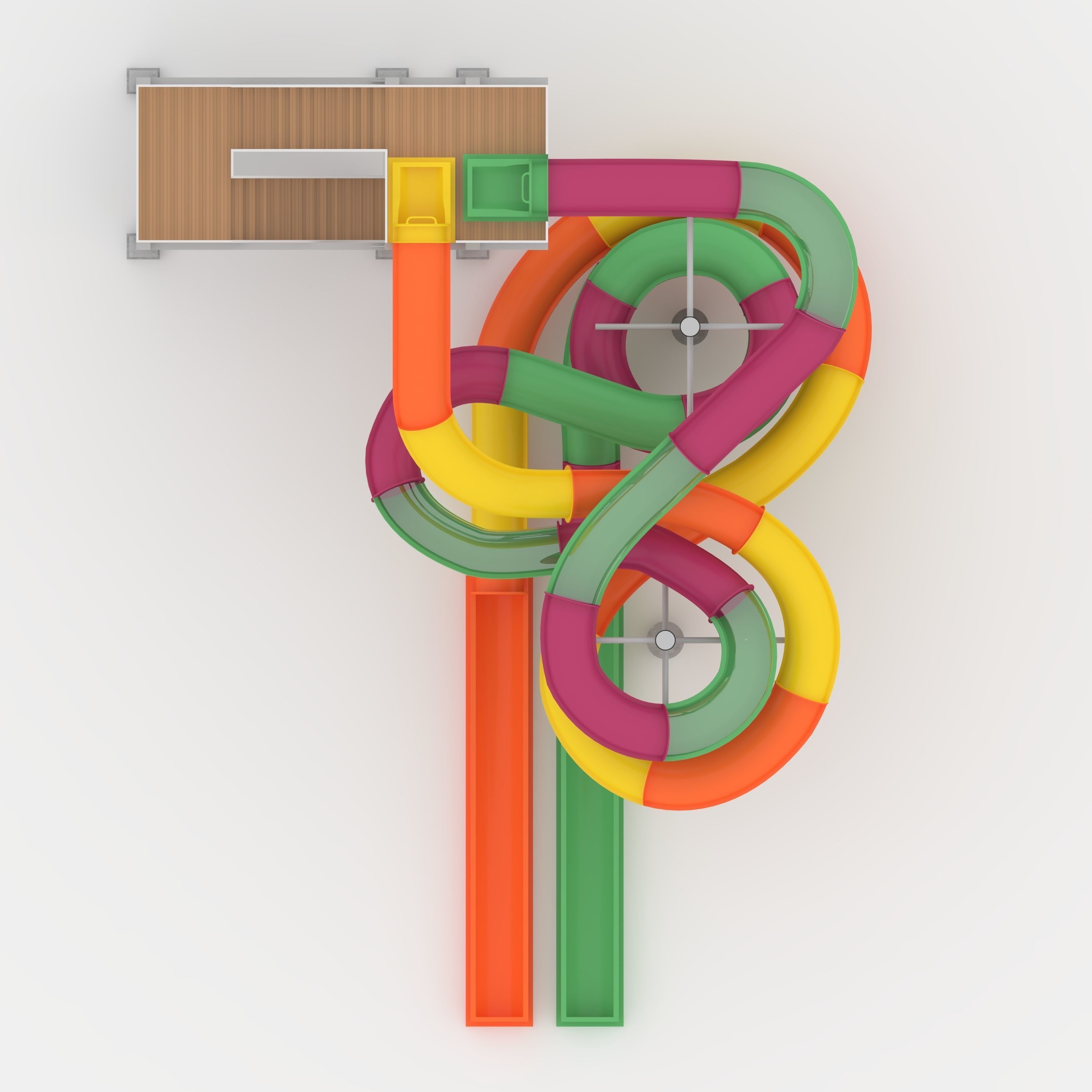 Waterpark Slide 3 3D model_38