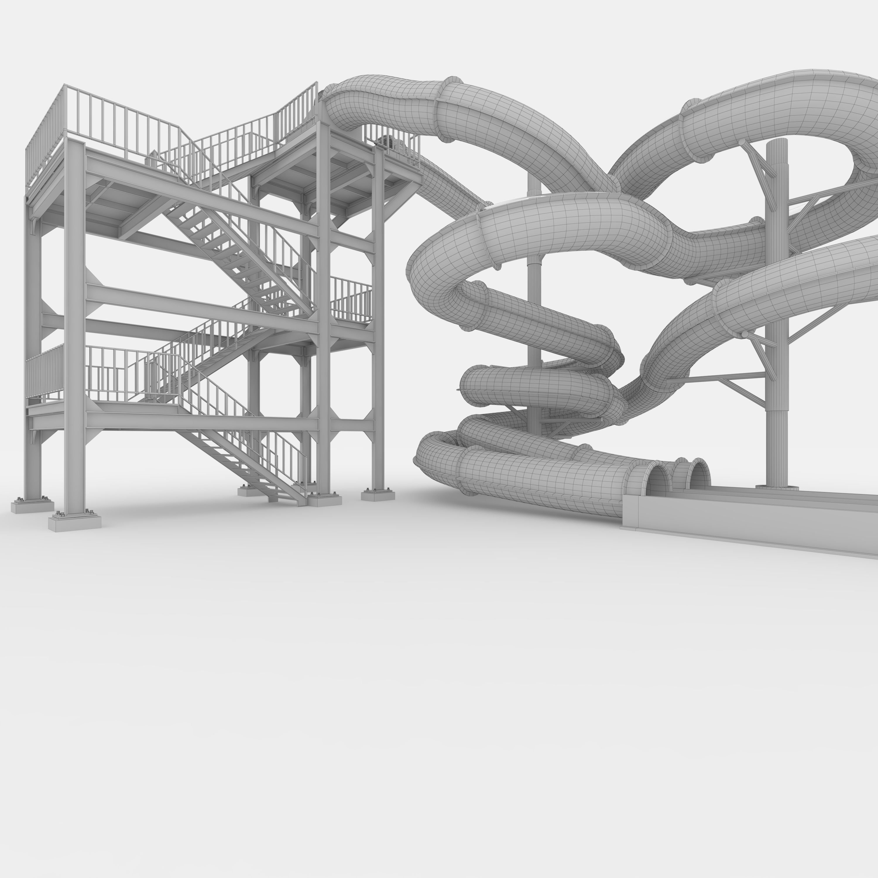Waterpark Slide 3 3D model_33