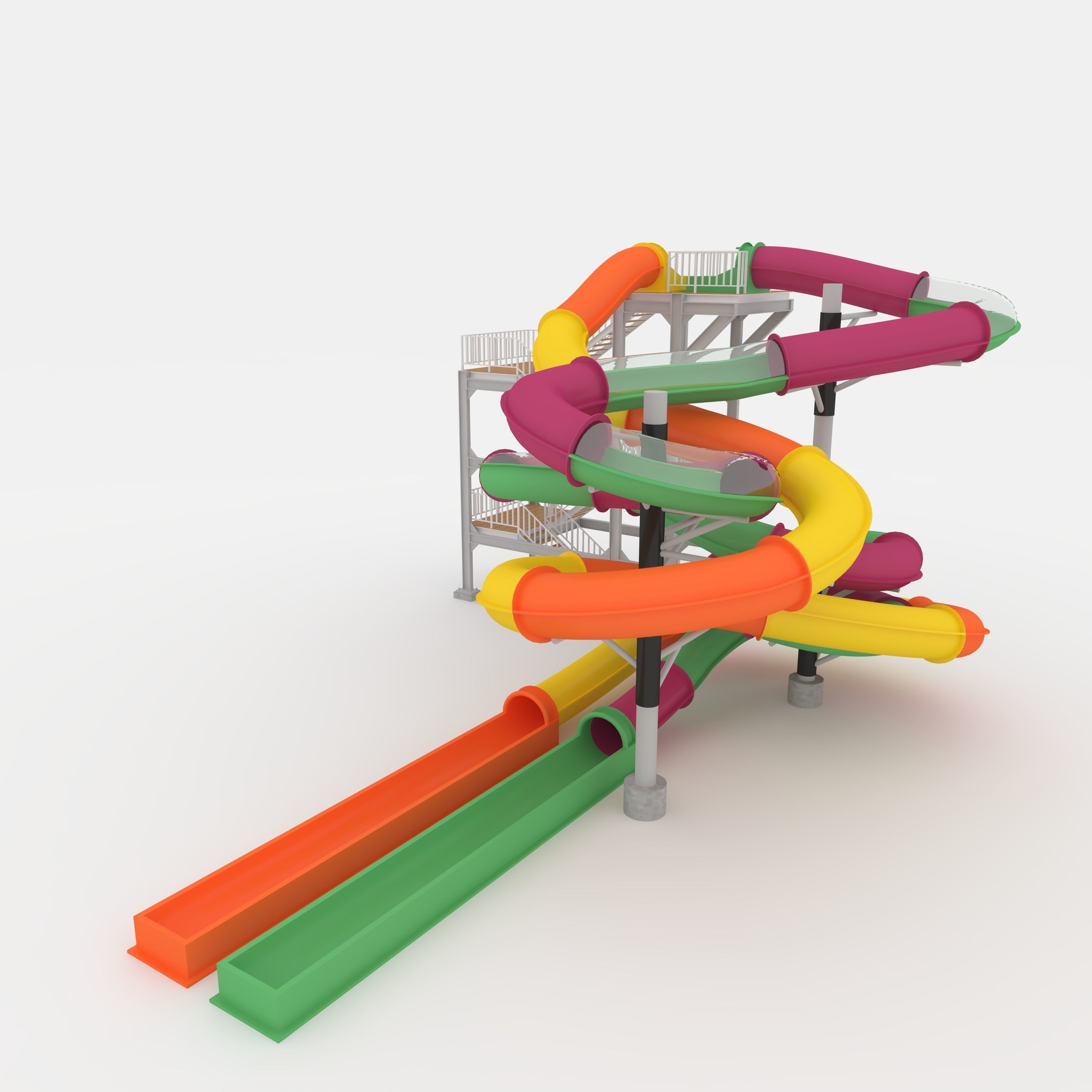 Waterpark Slide 3 3D model_22
