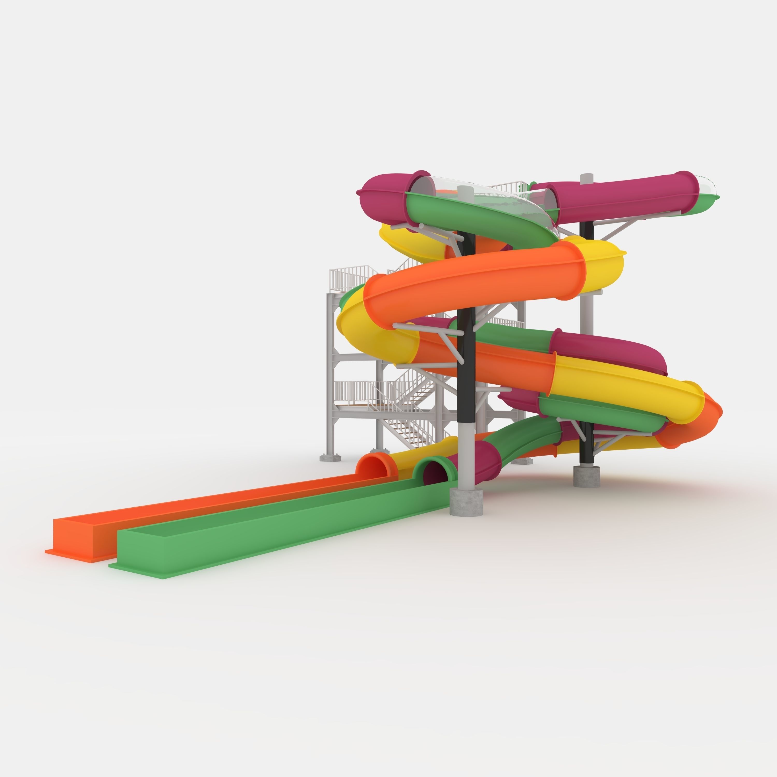 Waterpark Slide 3 3D model_6