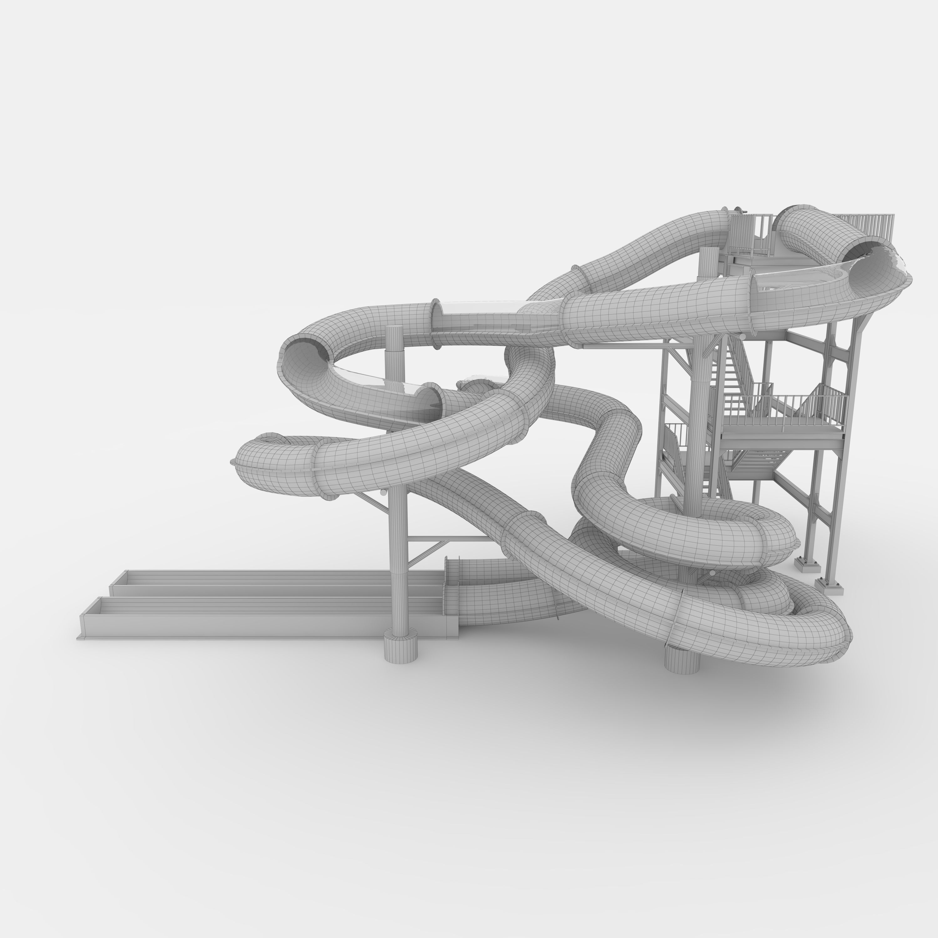 Waterpark Slide 3 3D model_1