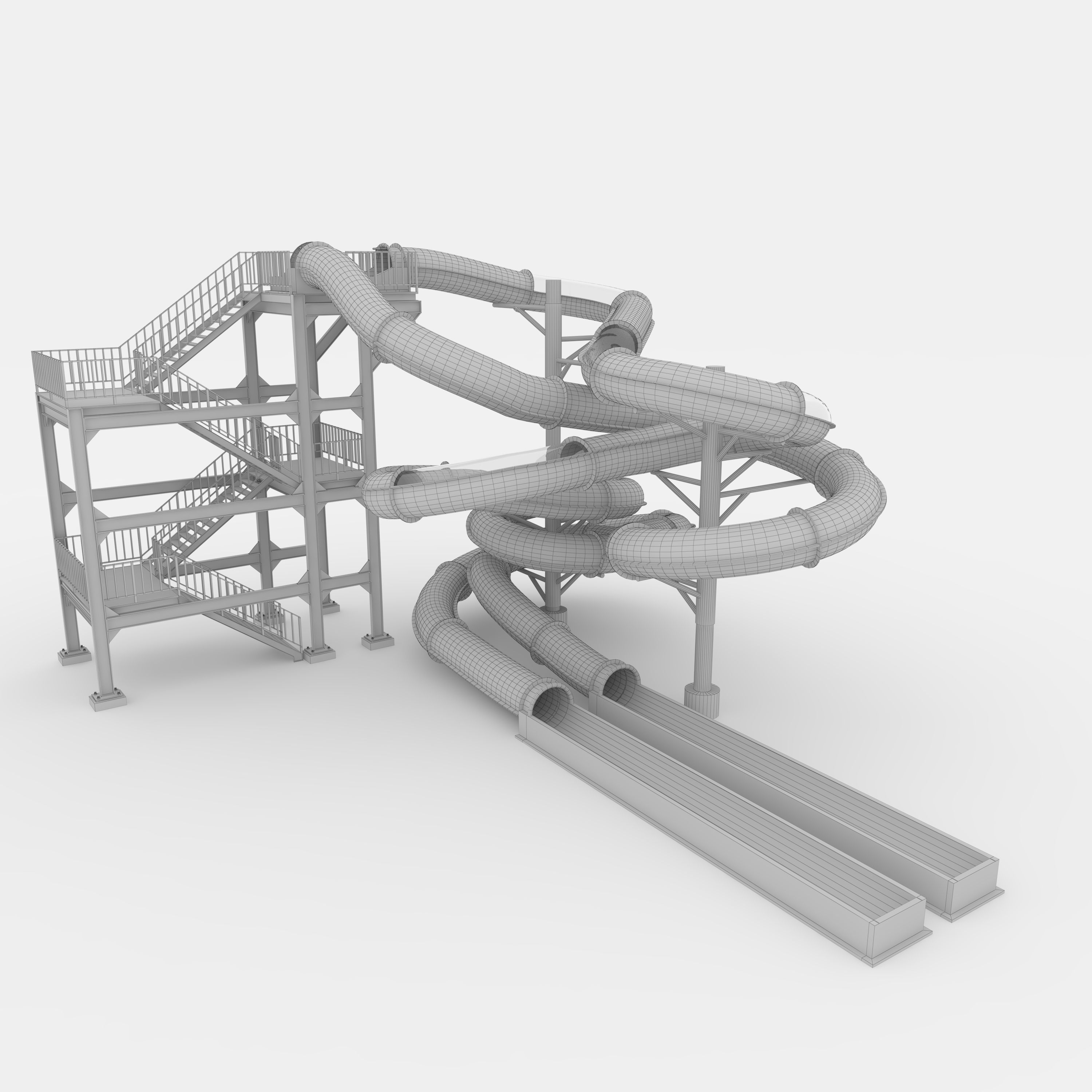 Waterpark Slide 3 3D model_19