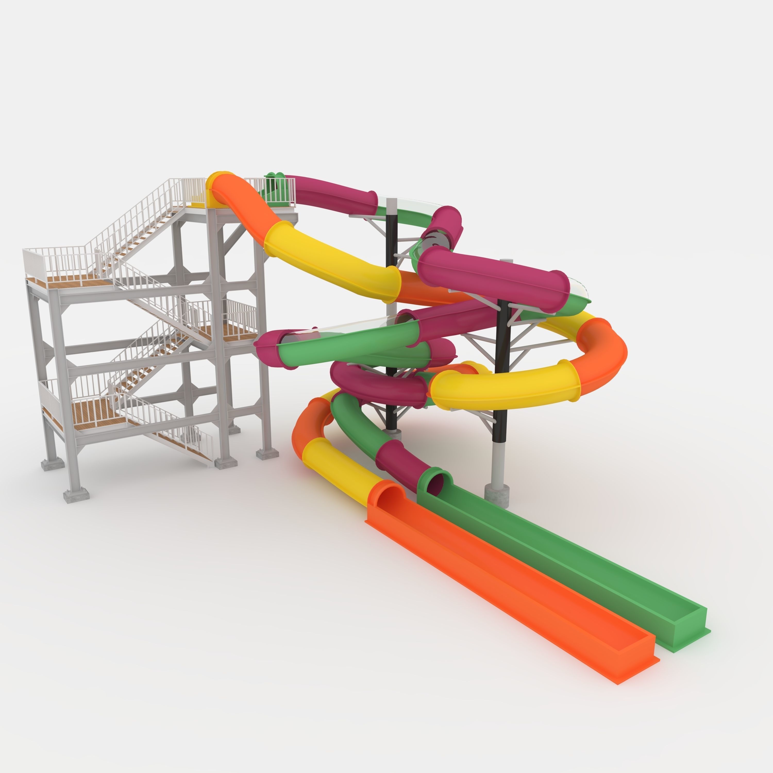 Waterpark Slide 3 3D model_18