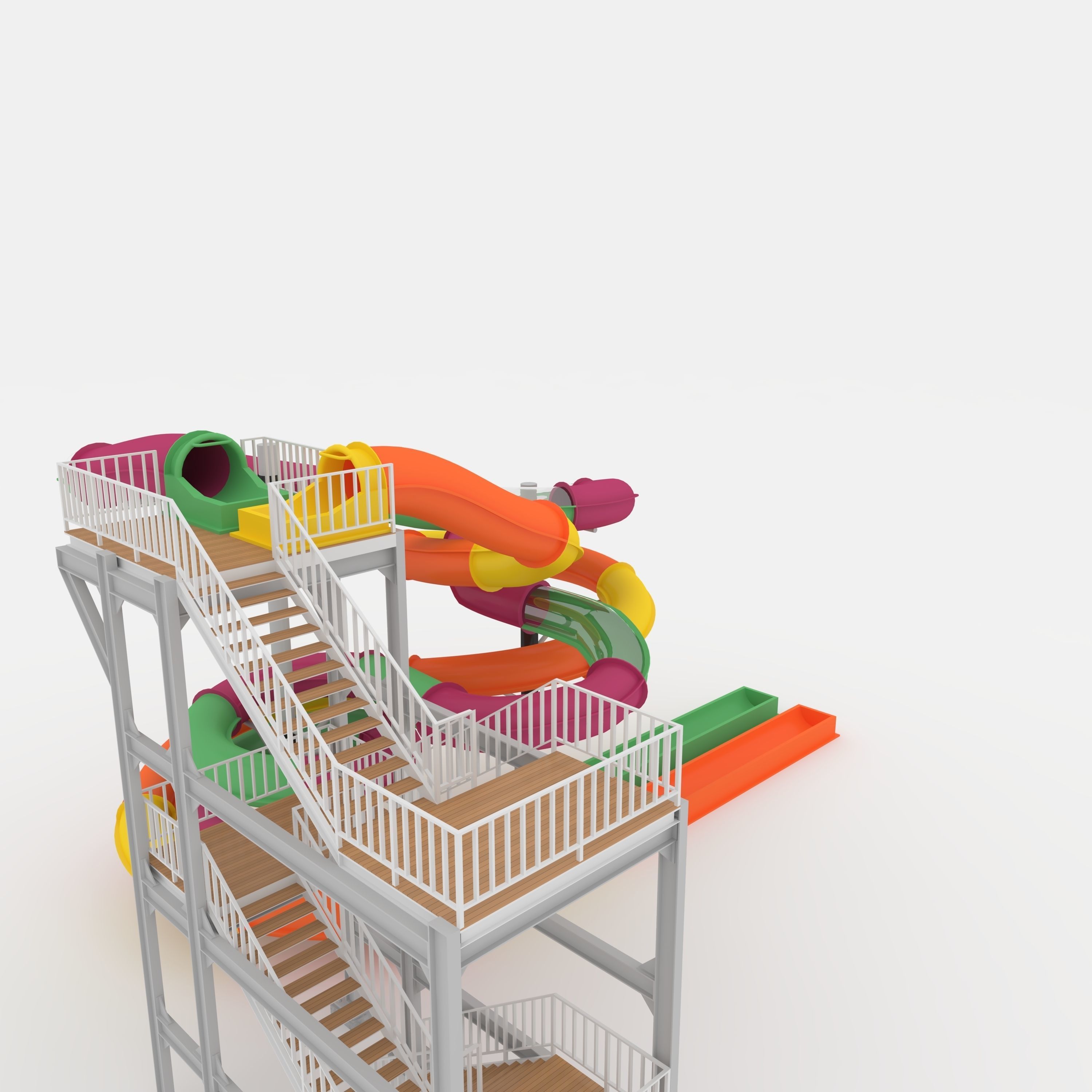 Waterpark Slide 3 3D model_36