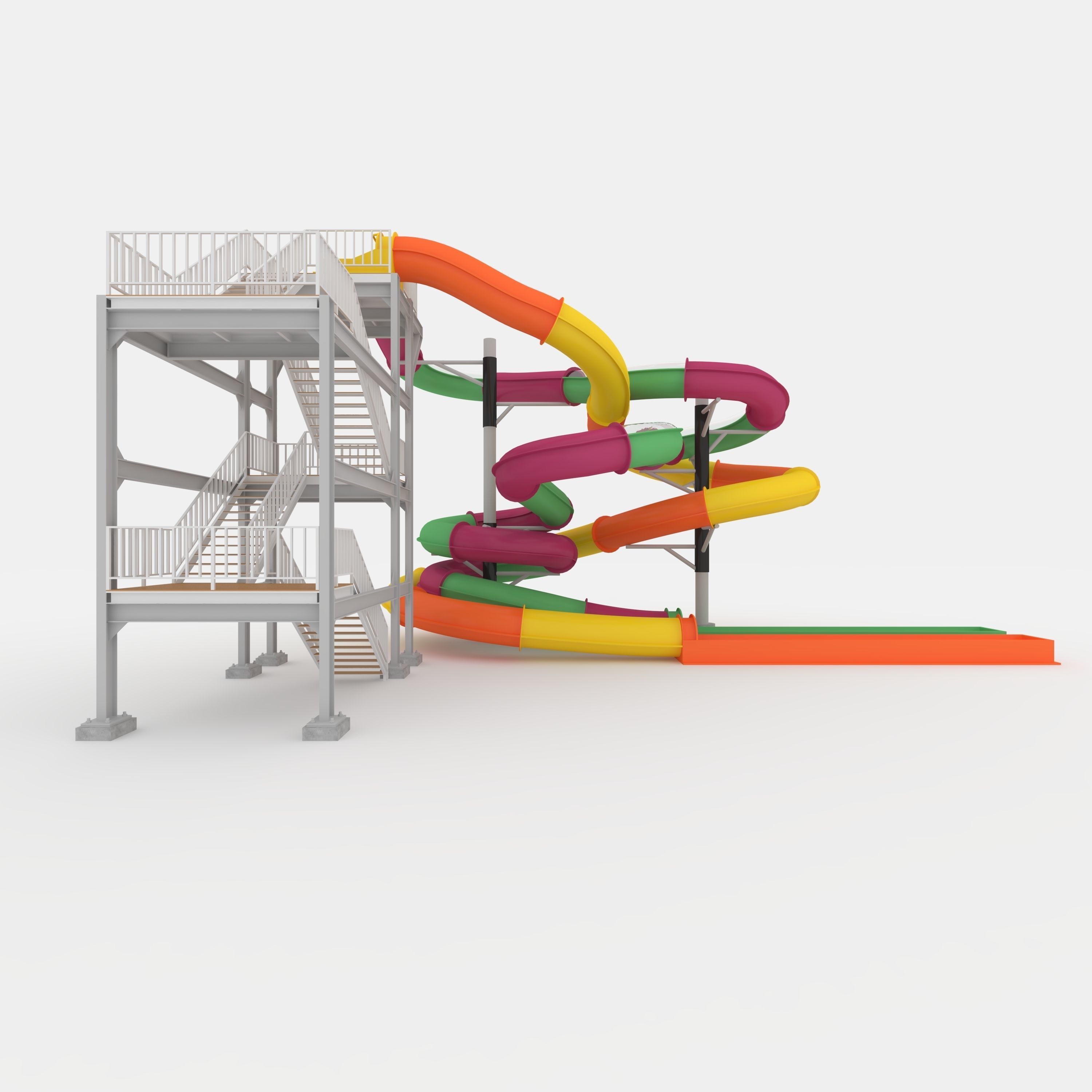 Waterpark Slide 3 3D model_16