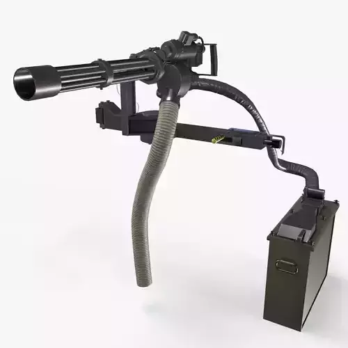 Machine Gun M134 Low-poly 3D model