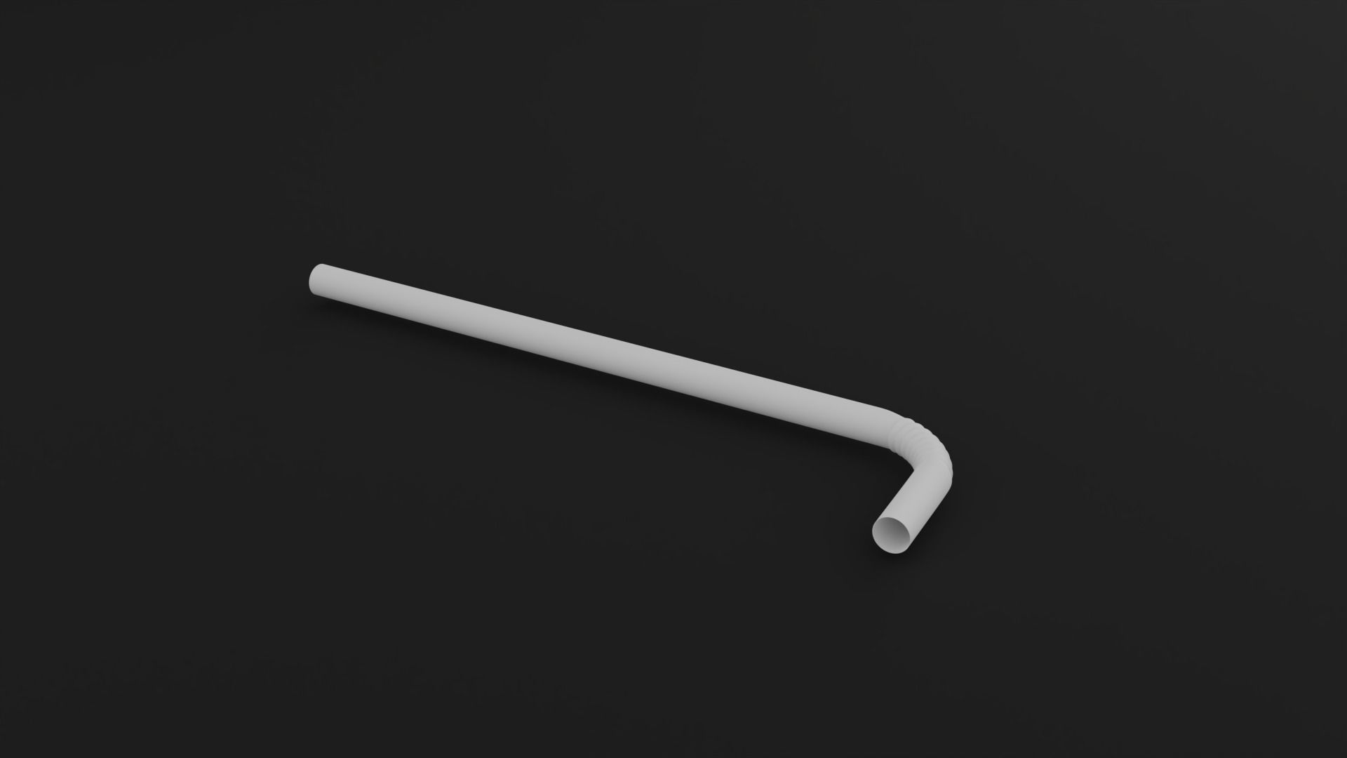 Straws Low-poly 3D model_9