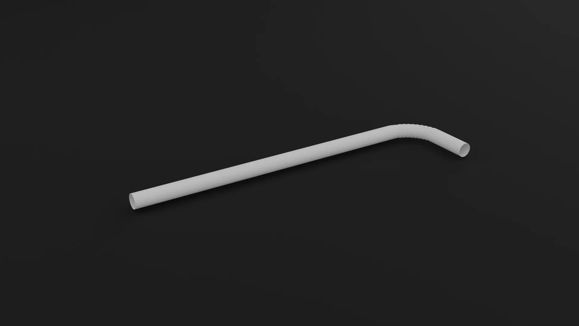 Straws Low-poly 3D model_0
