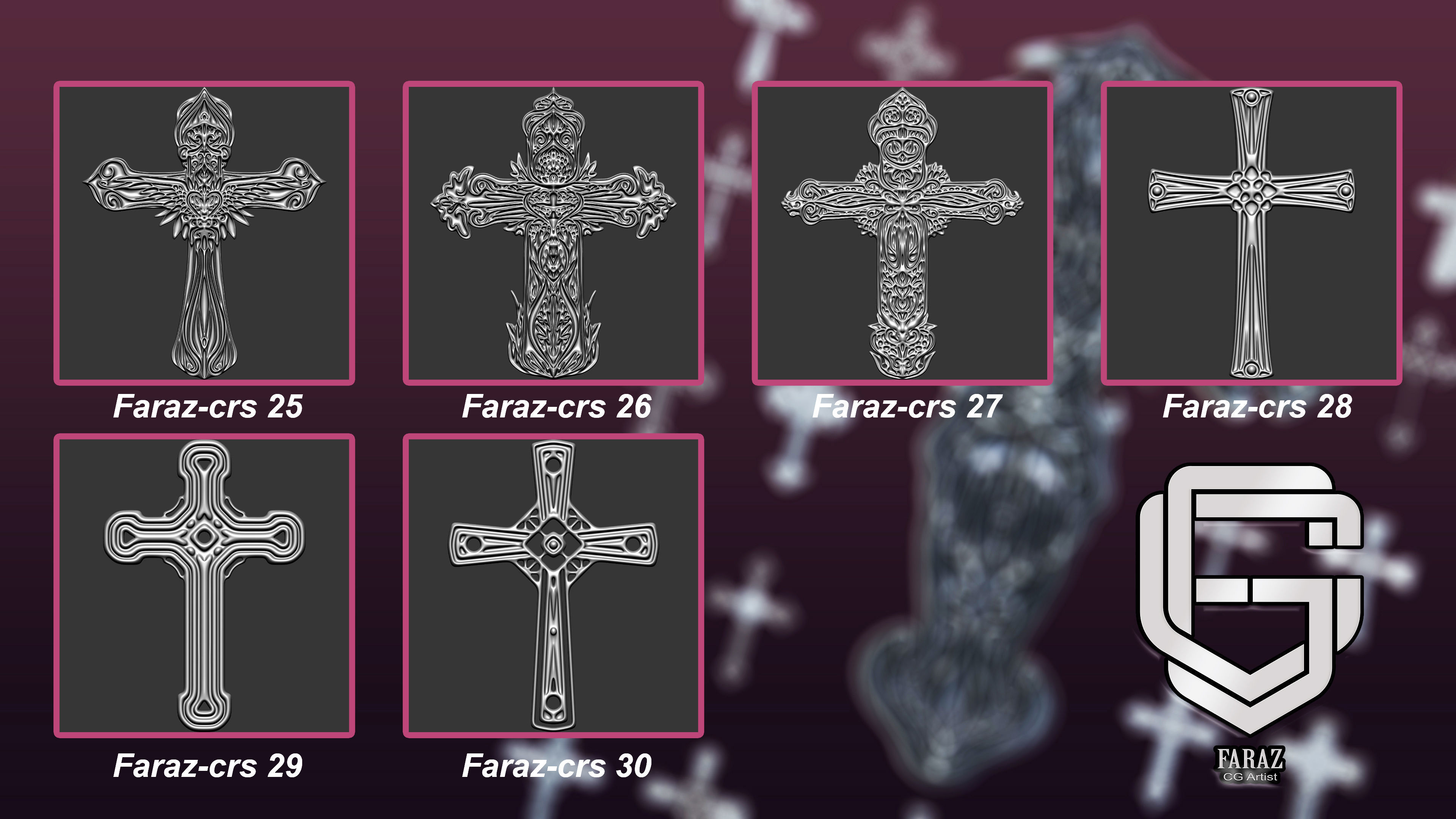 30 Christian cross 3D model Vol 3 3D model_4