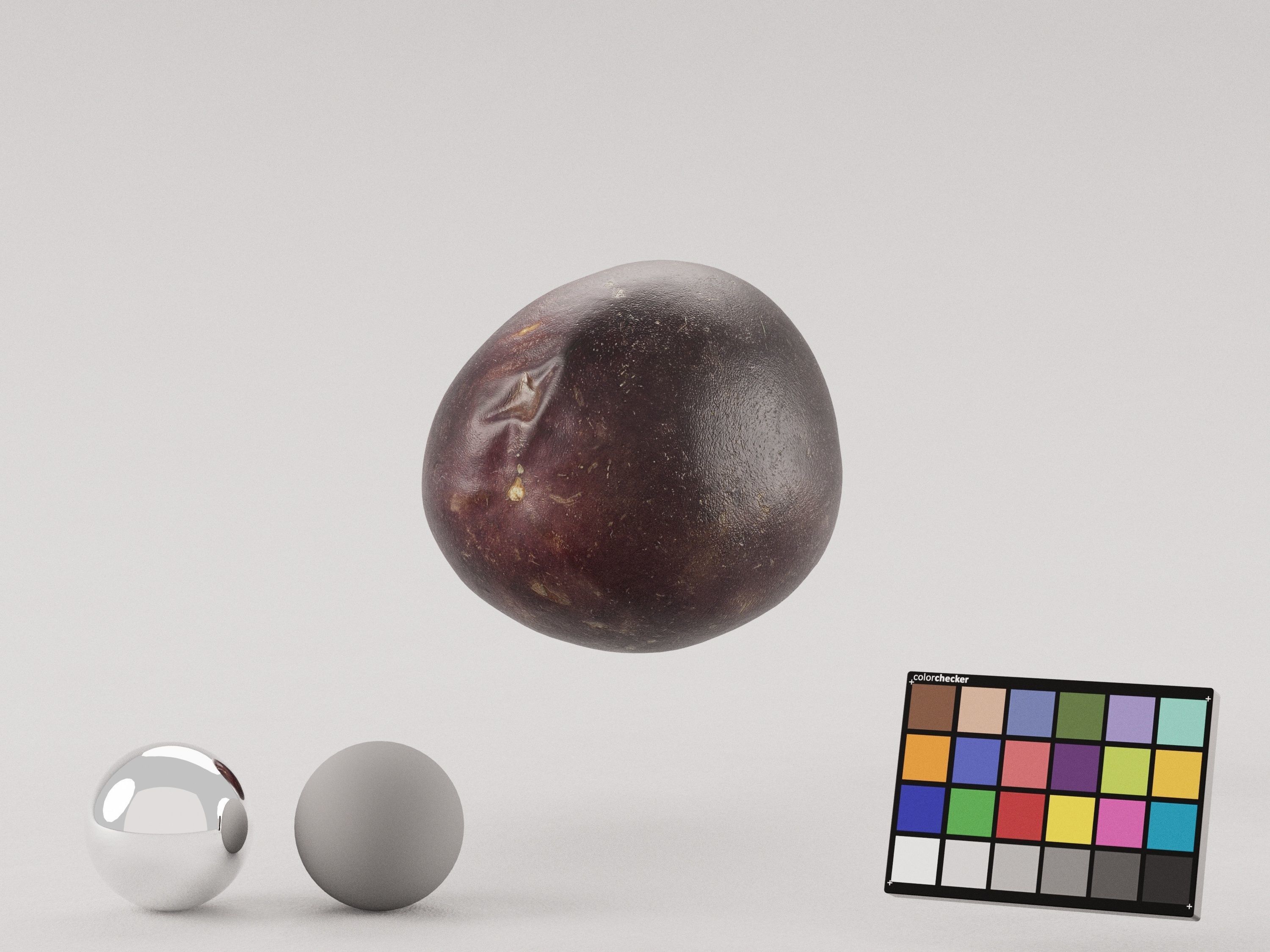 Passion Fruit Photoscan Low-poly 3D model_1