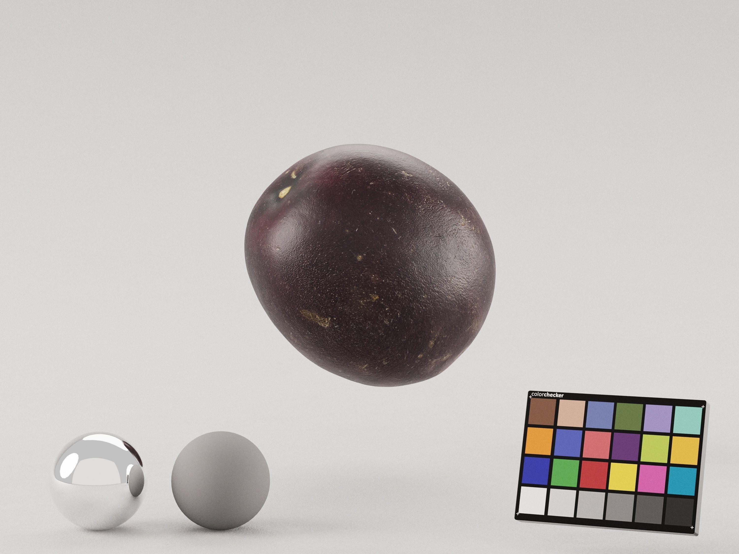 Passion Fruit Photoscan Low-poly 3D model_2