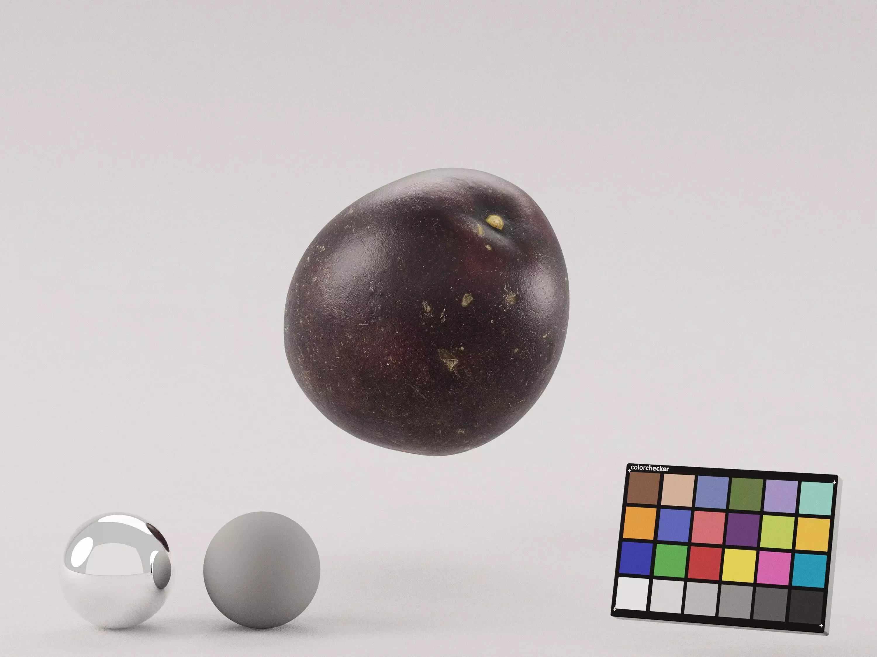 Passion Fruit Photoscan Low-poly 3D model_0