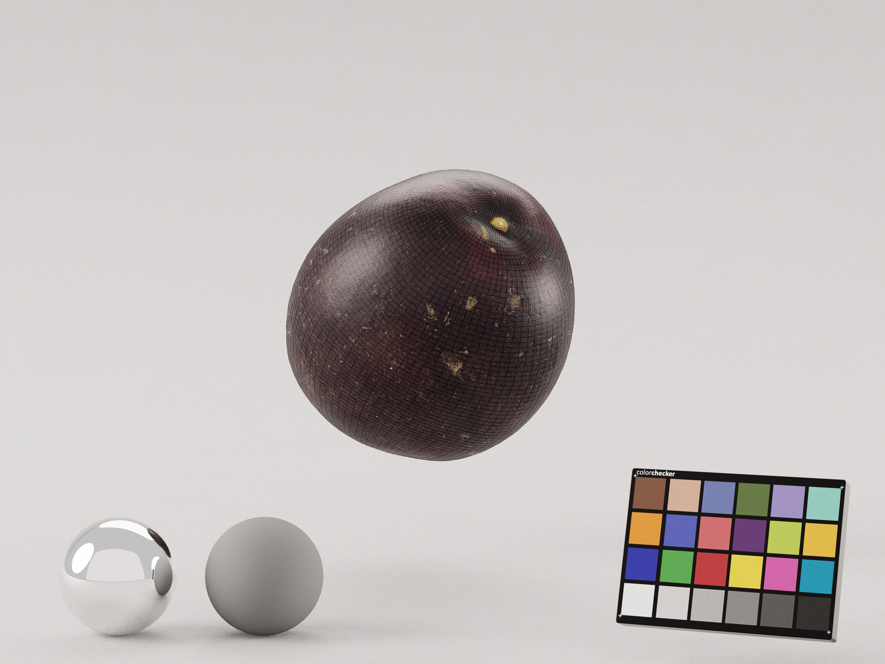 Passion Fruit Photoscan Low-poly 3D model_5