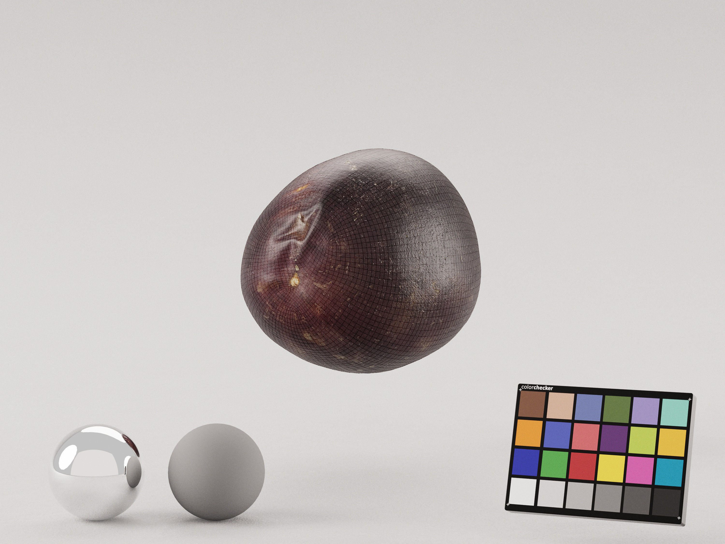 Passion Fruit Photoscan Low-poly 3D model_6